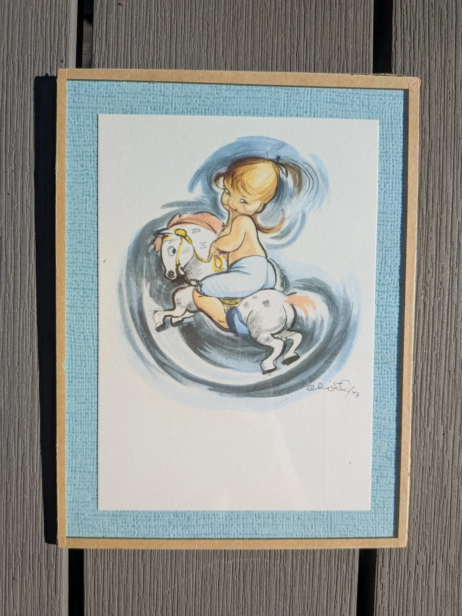 Vintage Christel Drost Illustrationer – Set om Två Barnmotiv från 1969 - Bild 7