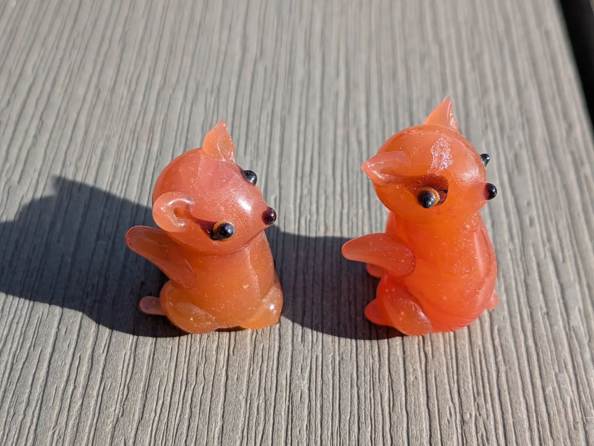 6 Små Djurfigurer i Glas – Unikt Vintage Set - Bild 6