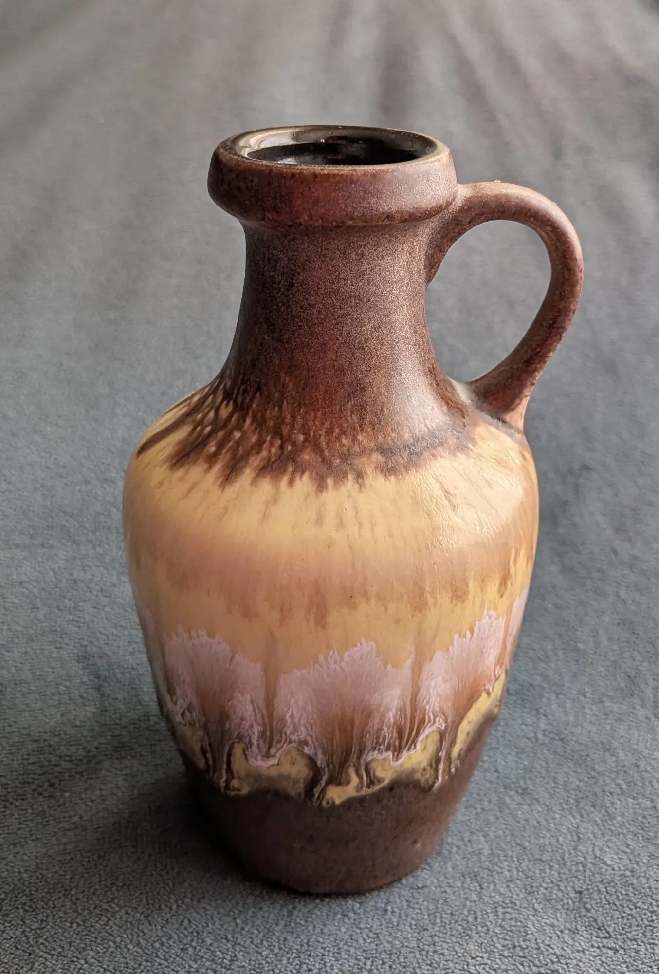 Vintage Keramikkanna med Fat Lava-glasyr