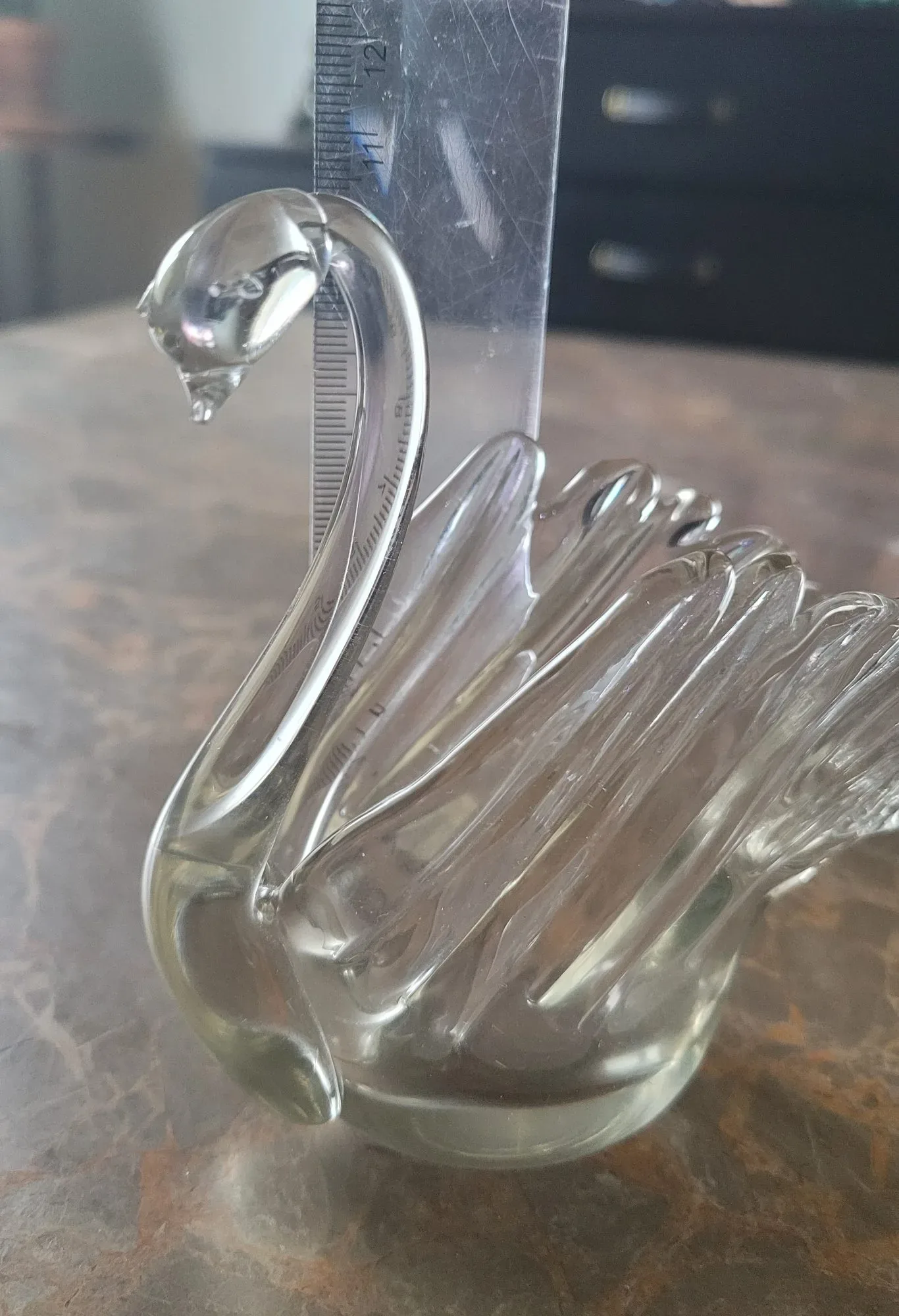 Elegant Glas Svan – Vintage Prydnadsfigur - Bild 2