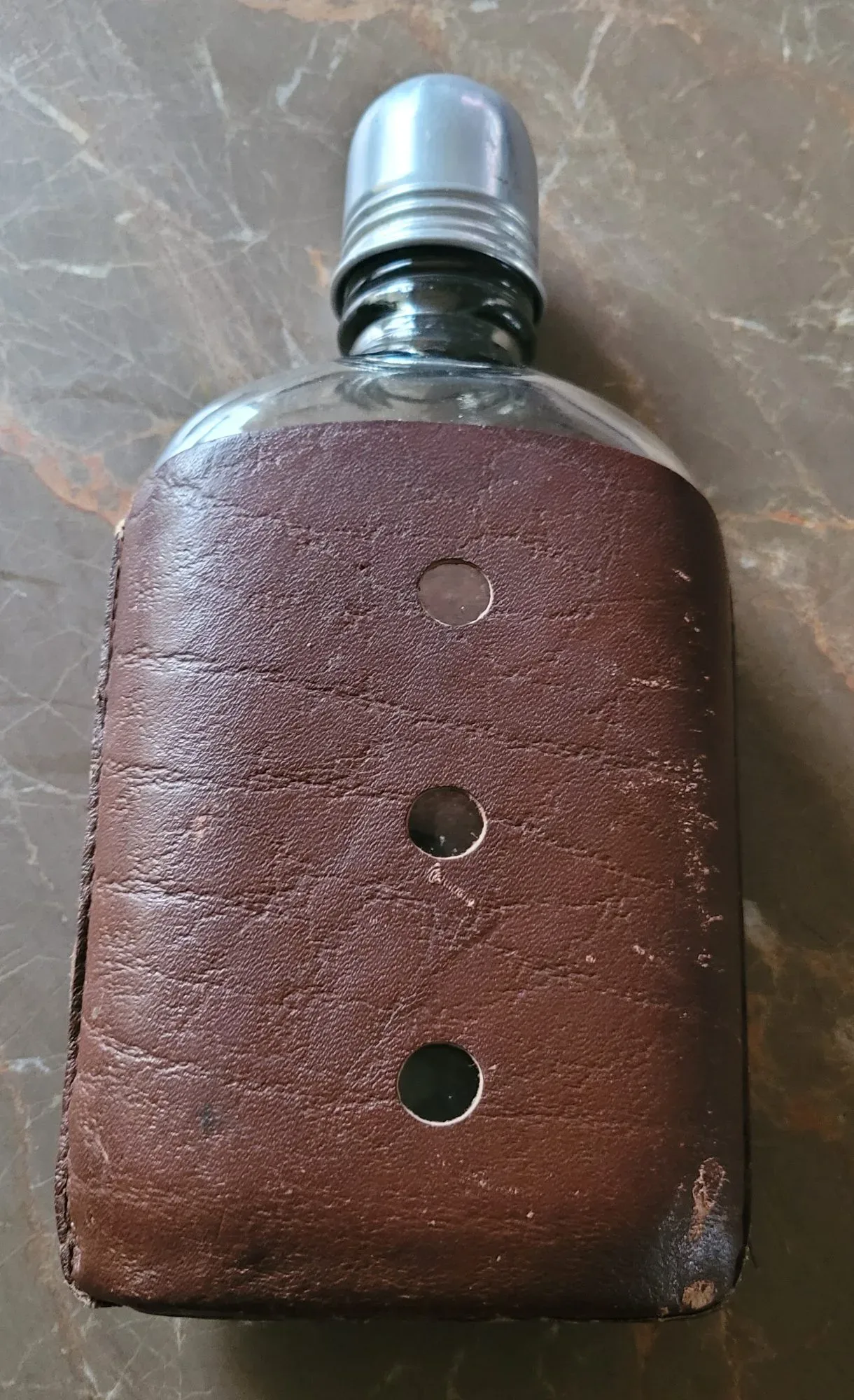 Vintage Plunta i Glas med Avtagbart Läderfodral - Bild 6
