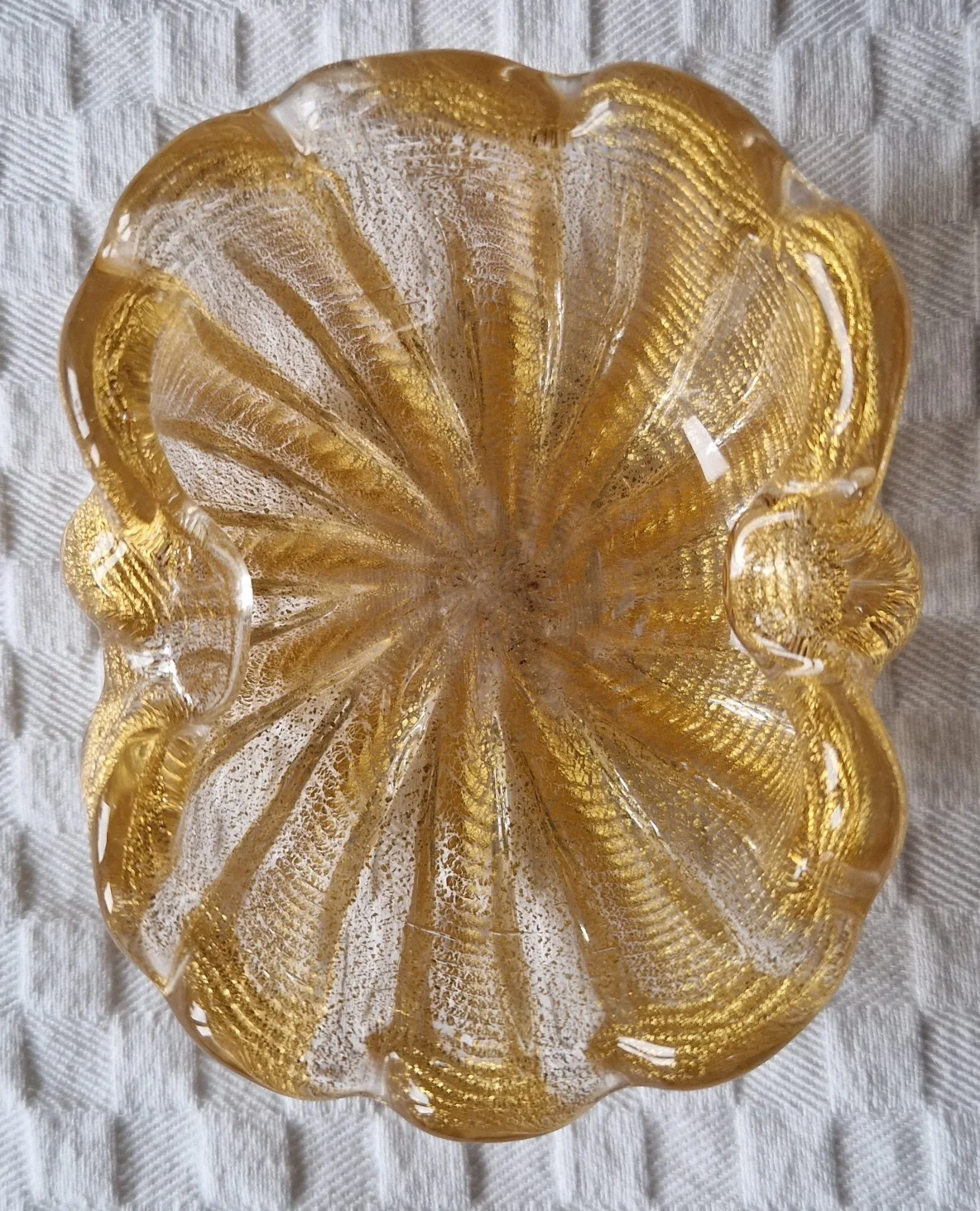 Murano Glasskål med Guldinlägg – Vintage Eleganse - Bild 10