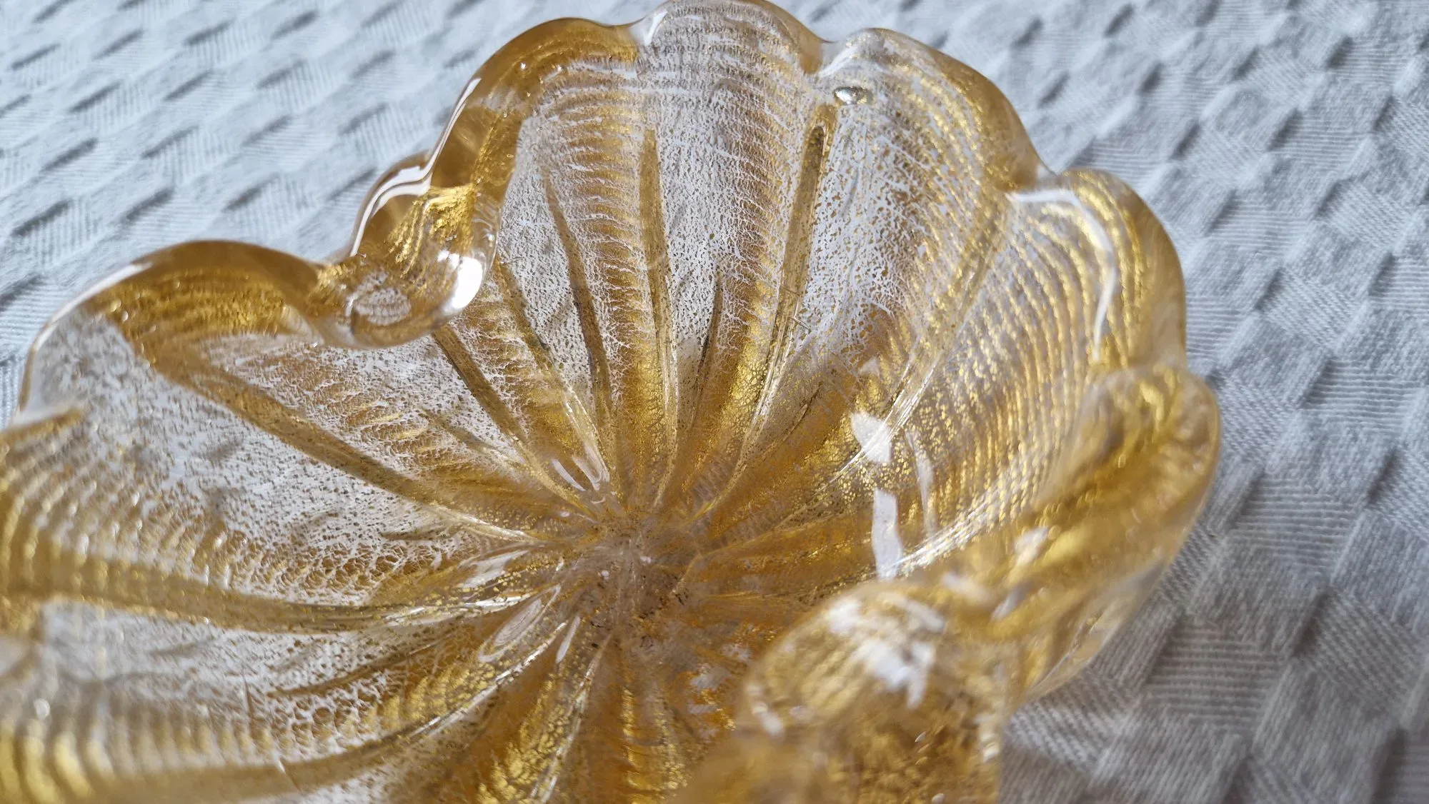 Murano Glasskål med Guldinlägg – Vintage Eleganse - Bild 8