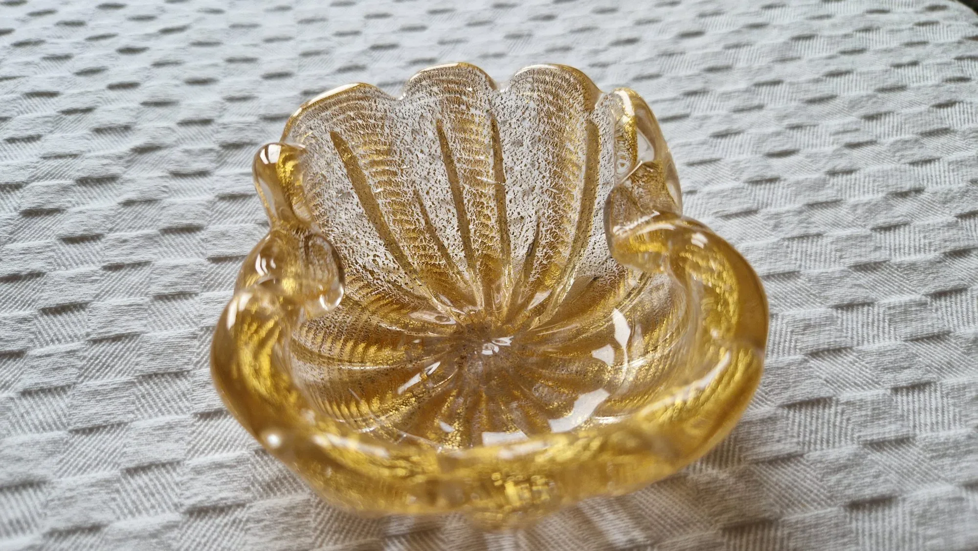 Murano Glasskål med Guldinlägg – Vintage Eleganse - Bild 7