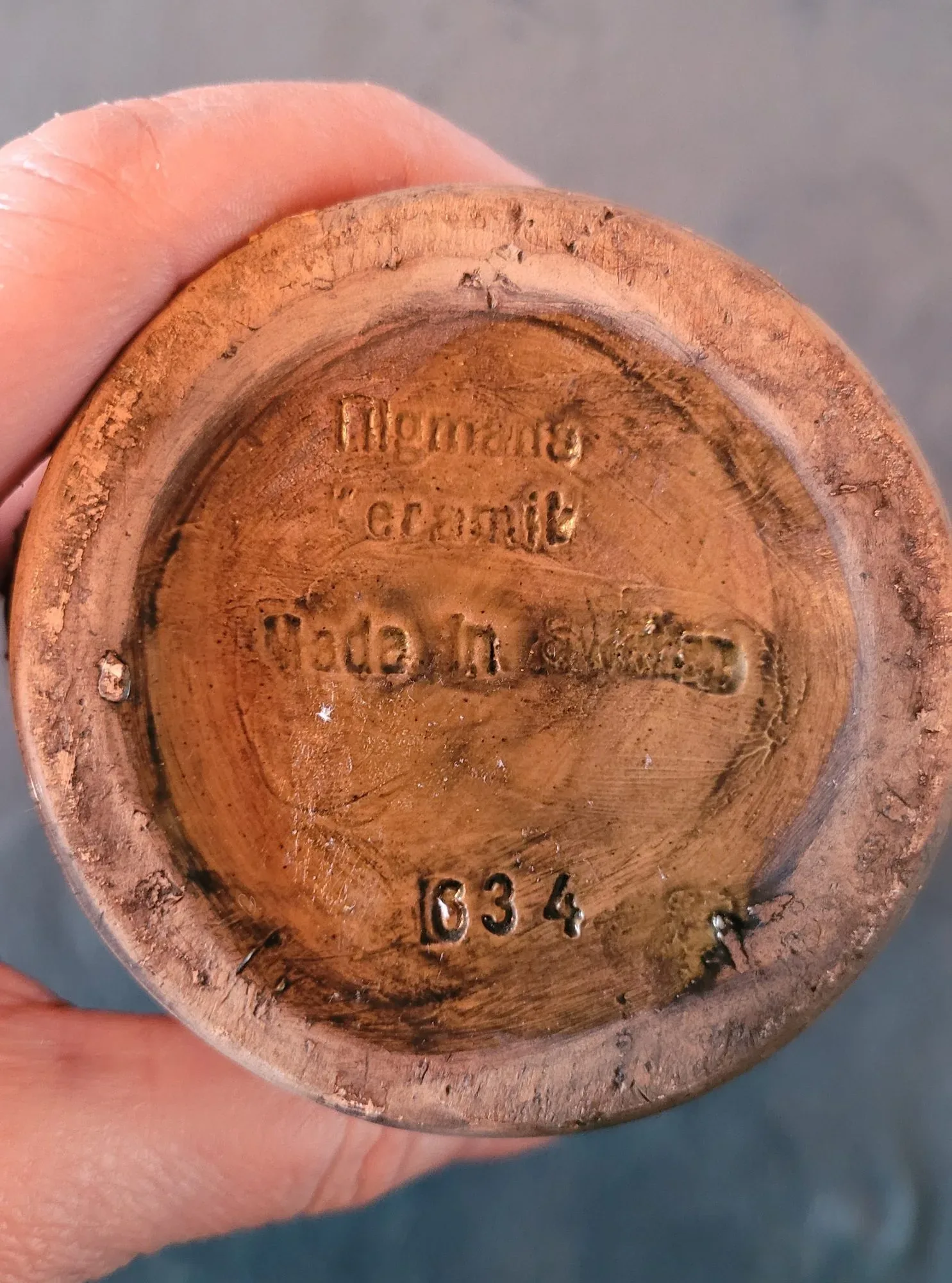 Vintage Elgmans Keramik Vas – Unik Struktur - Bild 3