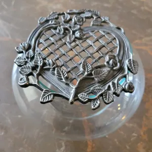 Glass Vase with Romantic Rose Lid