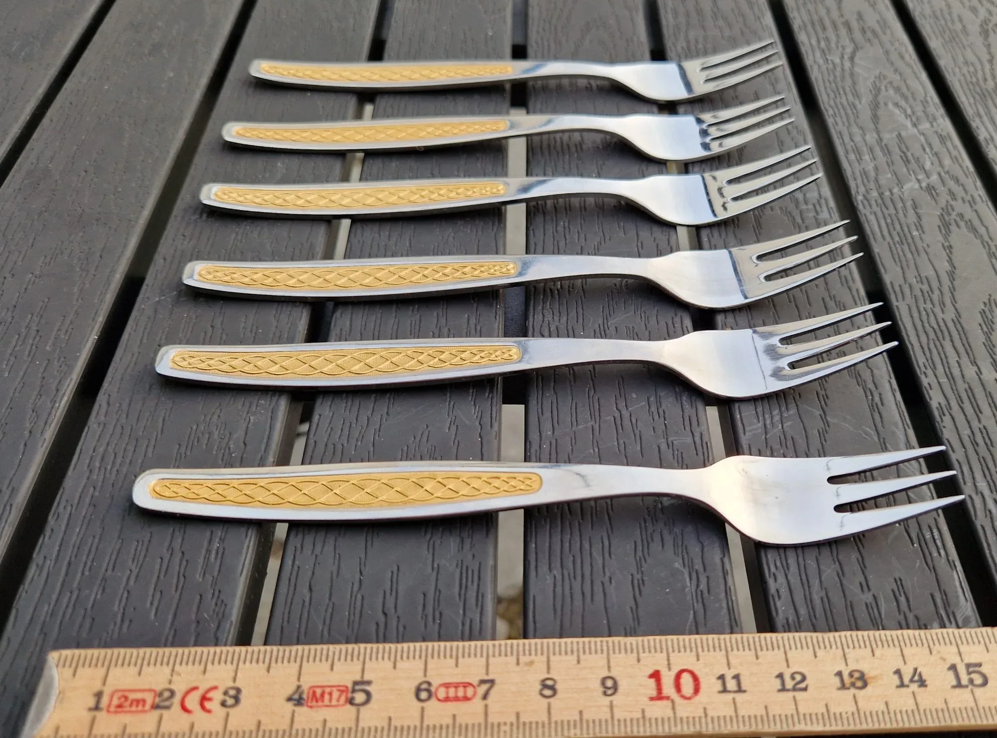 Nilsjohan Guldi Pastry Forks, Set of 4 in Original Box - Image 6