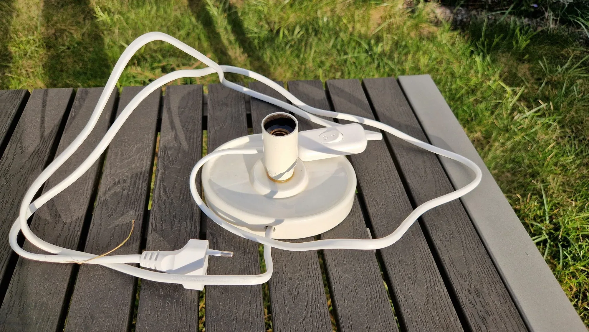 Vintage Fisklampa i Keramik med Genombrutet Mönster - Bild 2