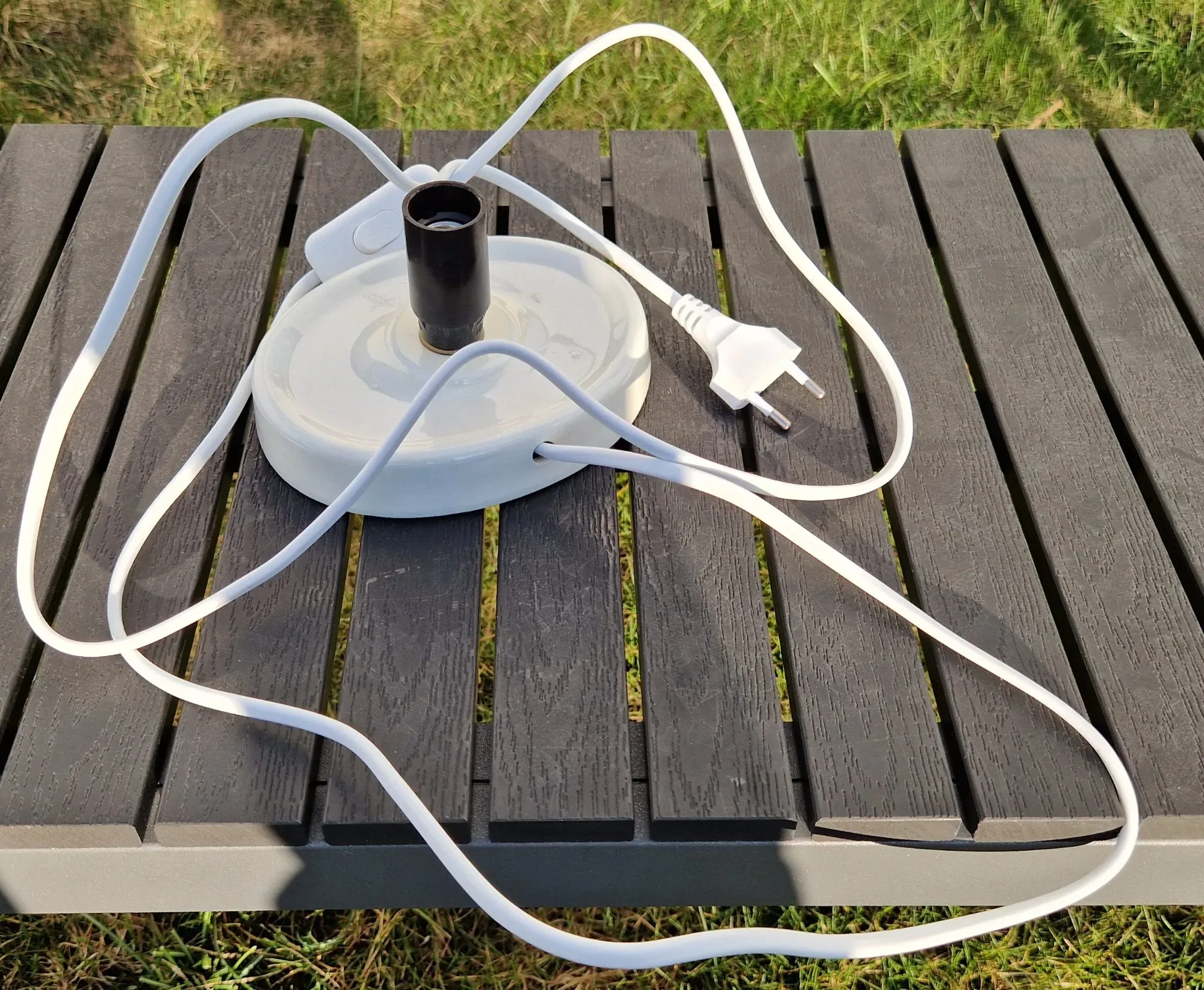 Vintage Fisklampa i Keramik med Genombrutet Mönster - Bild 2