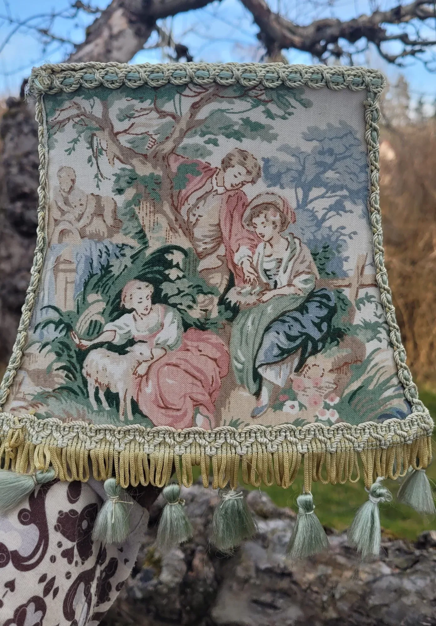 Vintage Lampskärm med Romantiskt Toile-motiv - Bild 7