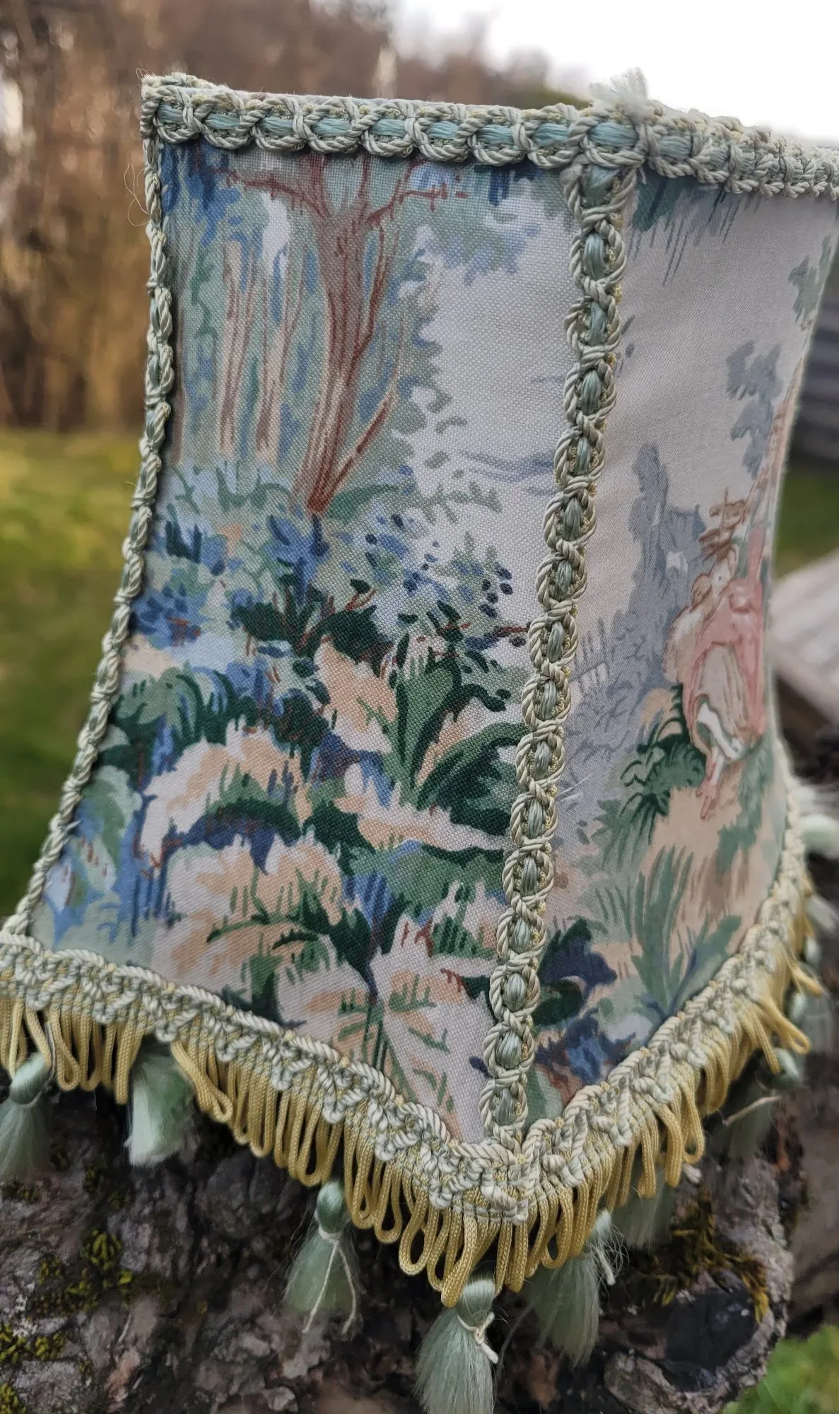 Vintage Lampskärm med Romantiskt Toile-motiv - Bild 4