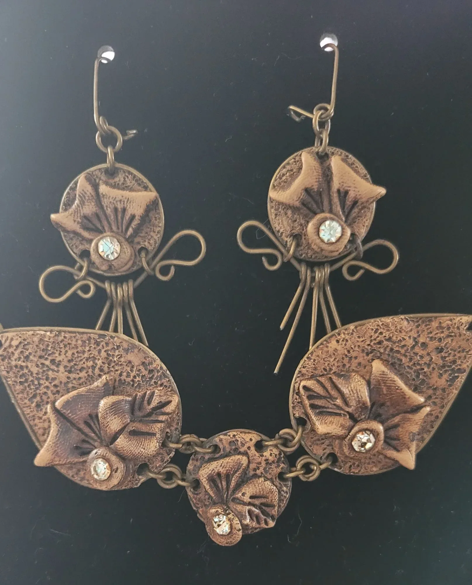Vintage Smyckesset – Bladmotiv & Strass - Bild 9