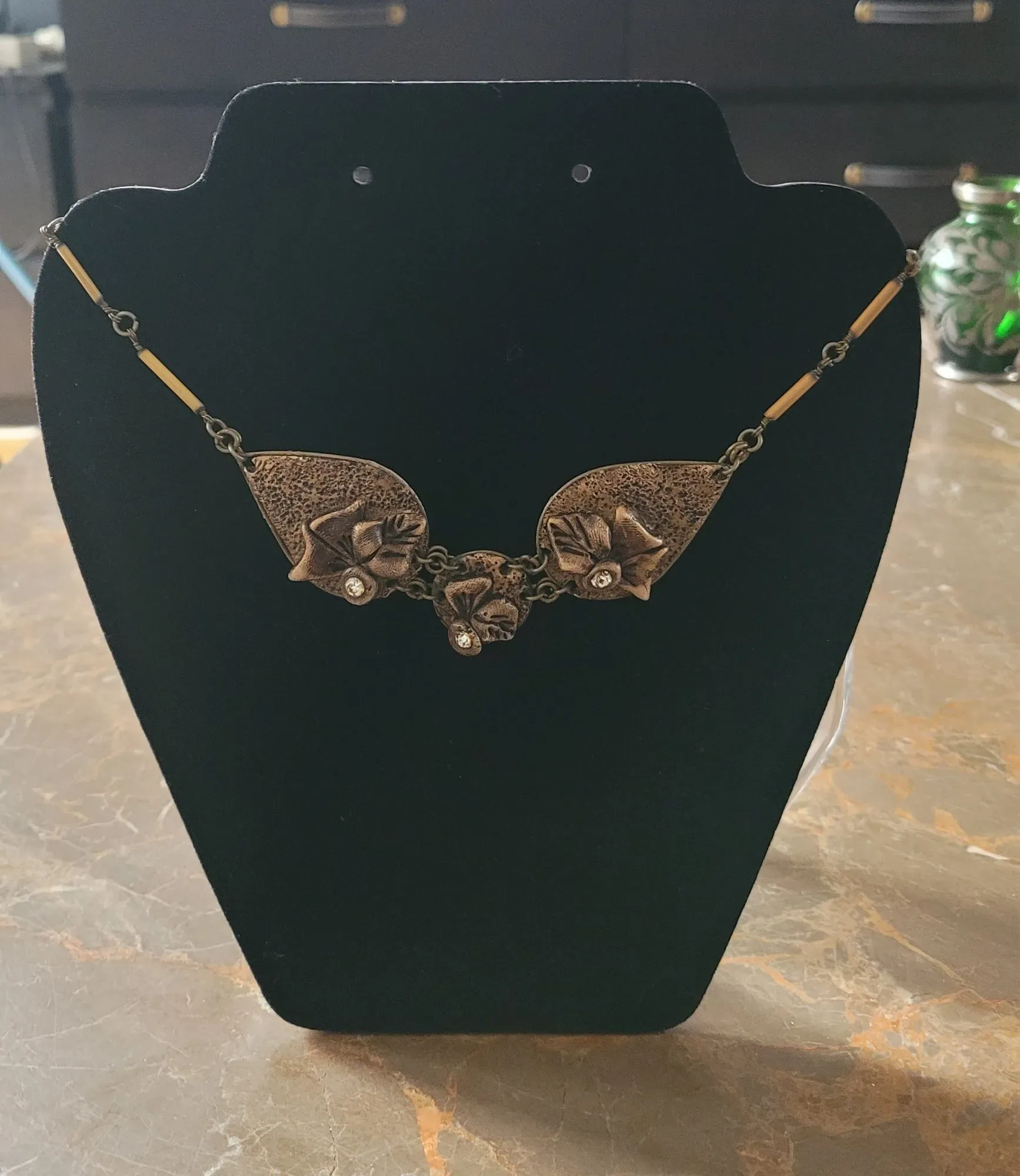 Vintage Smyckesset – Bladmotiv & Strass - Bild 7