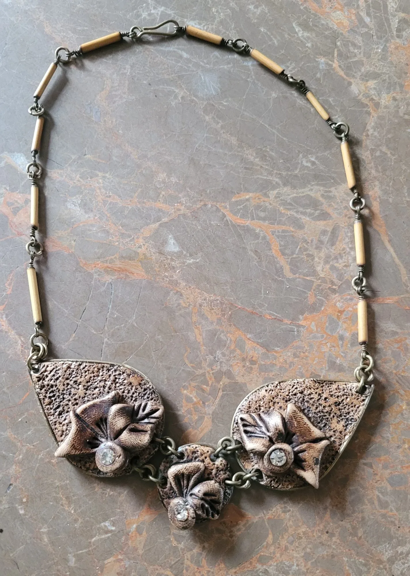 Vintage Smyckesset – Bladmotiv & Strass - Bild 6