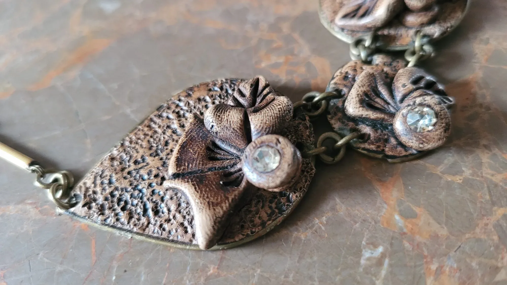 Vintage Smyckesset – Bladmotiv & Strass - Bild 5