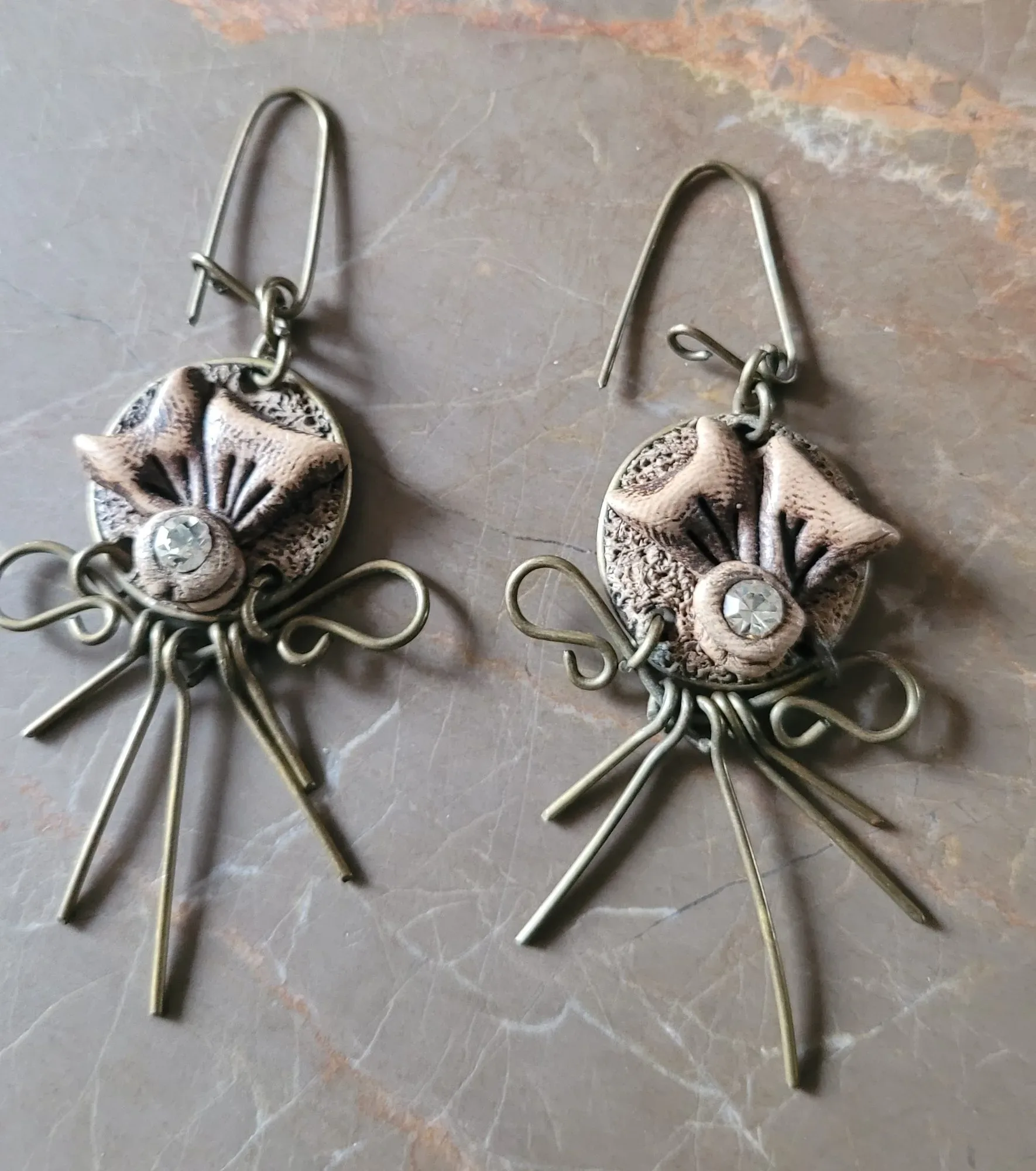 Vintage Smyckesset – Bladmotiv & Strass - Bild 3
