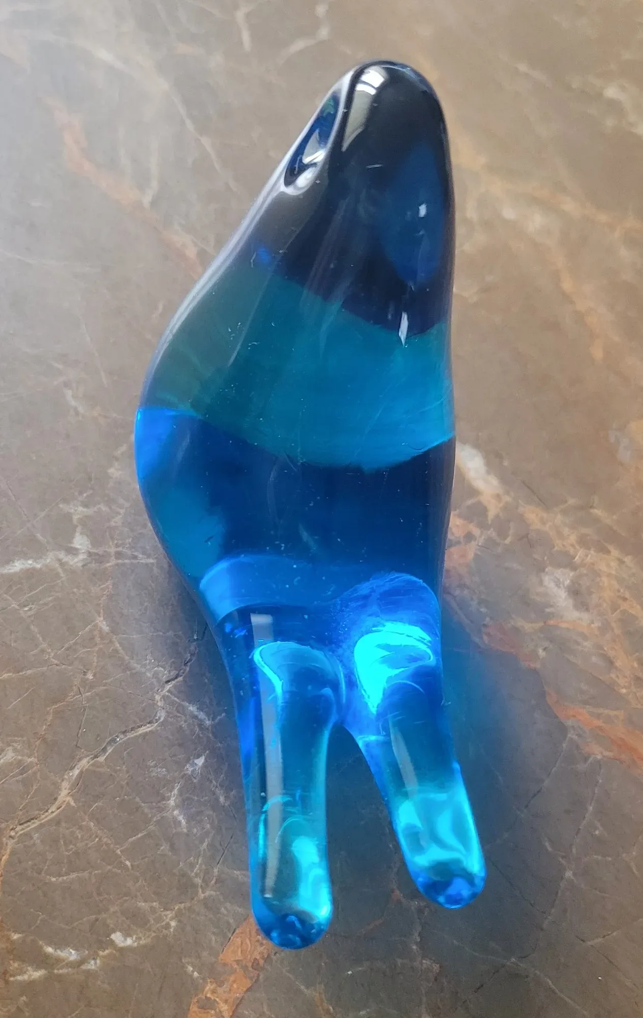 Beautiful Blue Glass Bird – Art Glass Figurine - Image 4