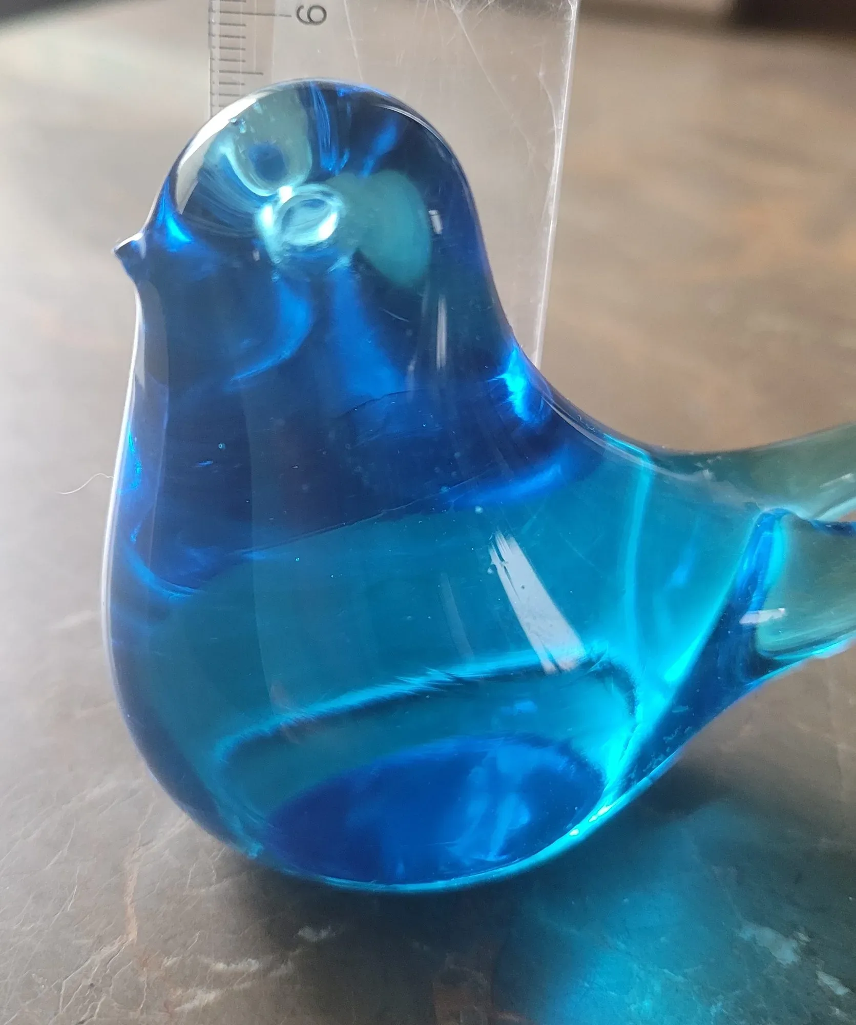 Beautiful Blue Glass Bird – Art Glass Figurine - Image 2