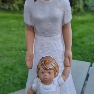 Keramikfigur Mor och Barn, Vintage Sverige