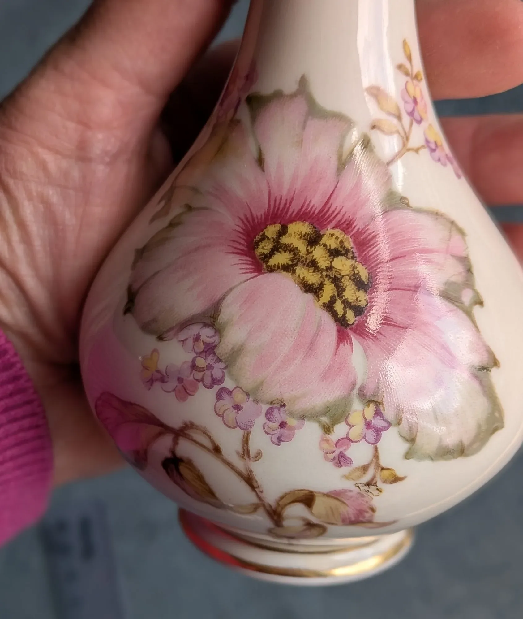 Elegant Minivas i Bavaria Porslin med Blomstermotiv - Bild 4