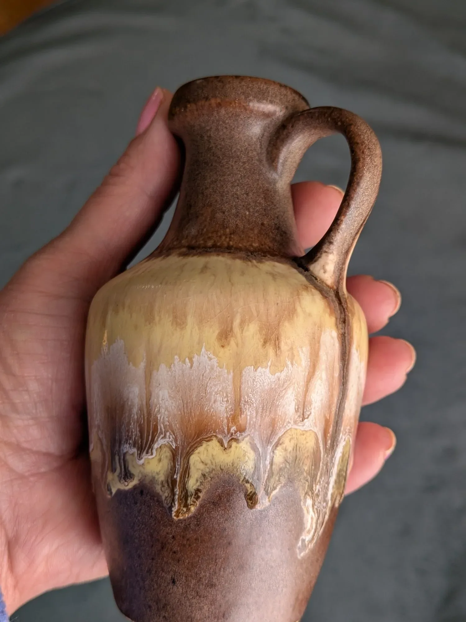 Vintage Keramikkanna med Fat Lava-glasyr - Bild 8