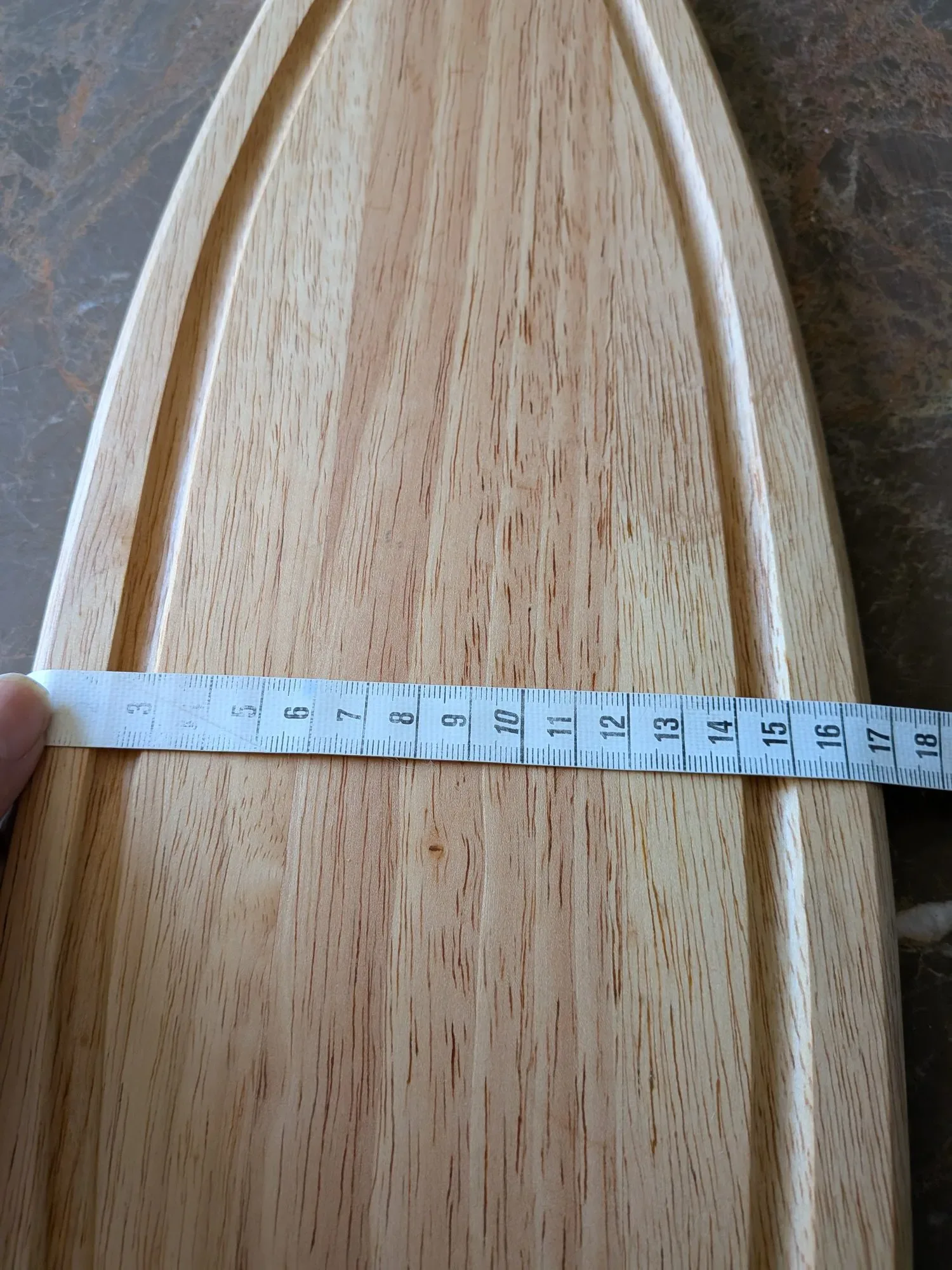 Vintage Serveringsfat Fisk – Trä och Metall, 70 cm - Bild 3