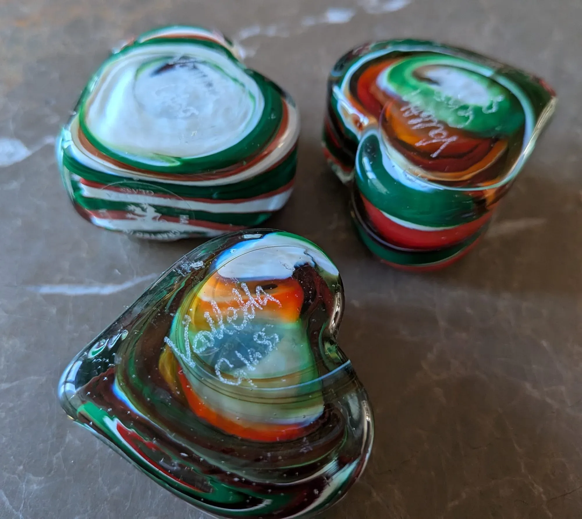 Valletta Glass Hearts – Handmade from Malta, Set of 3 - Image 6