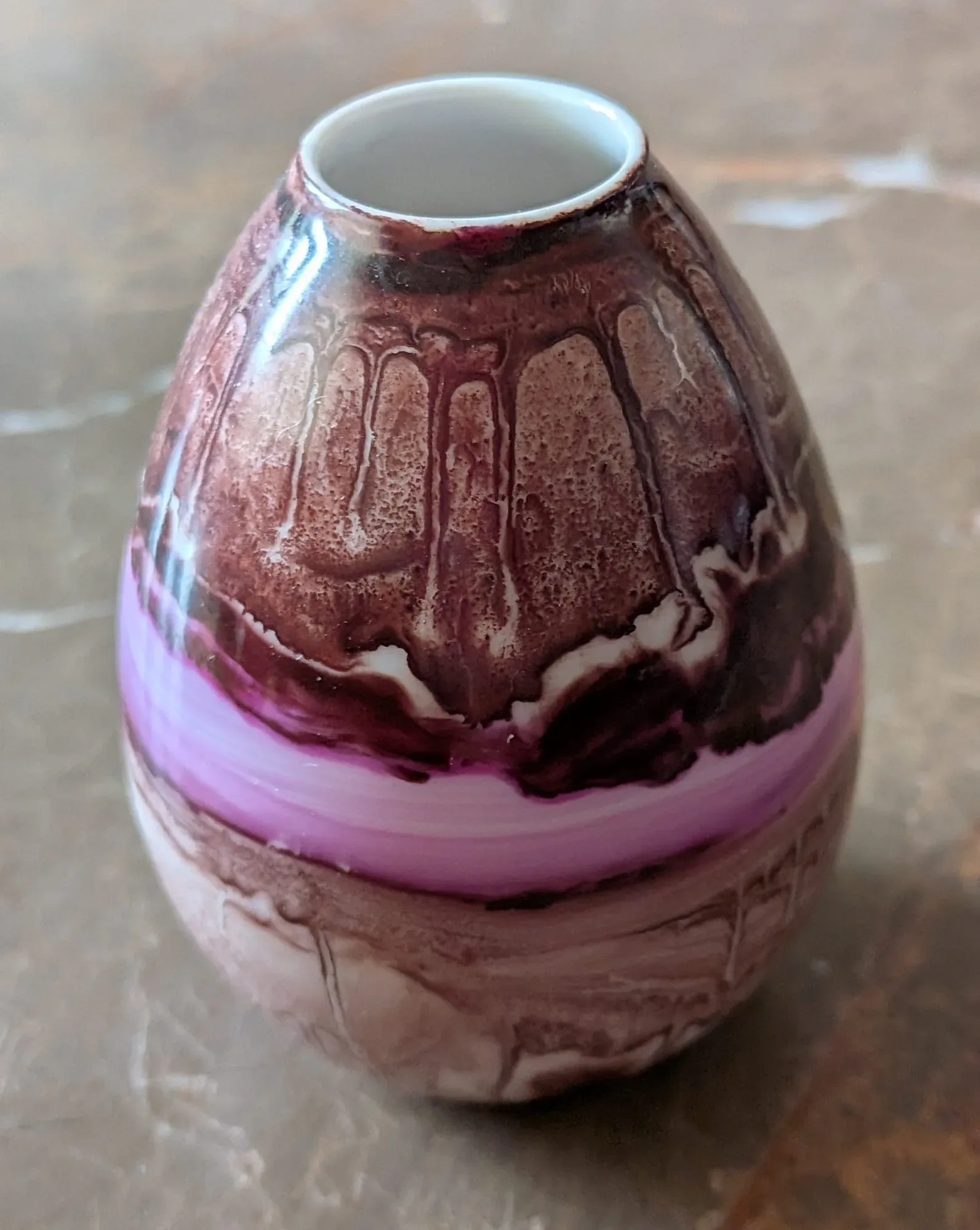Unique Heinrich Selb Bavaria Mini Vase - Artistic Glaze