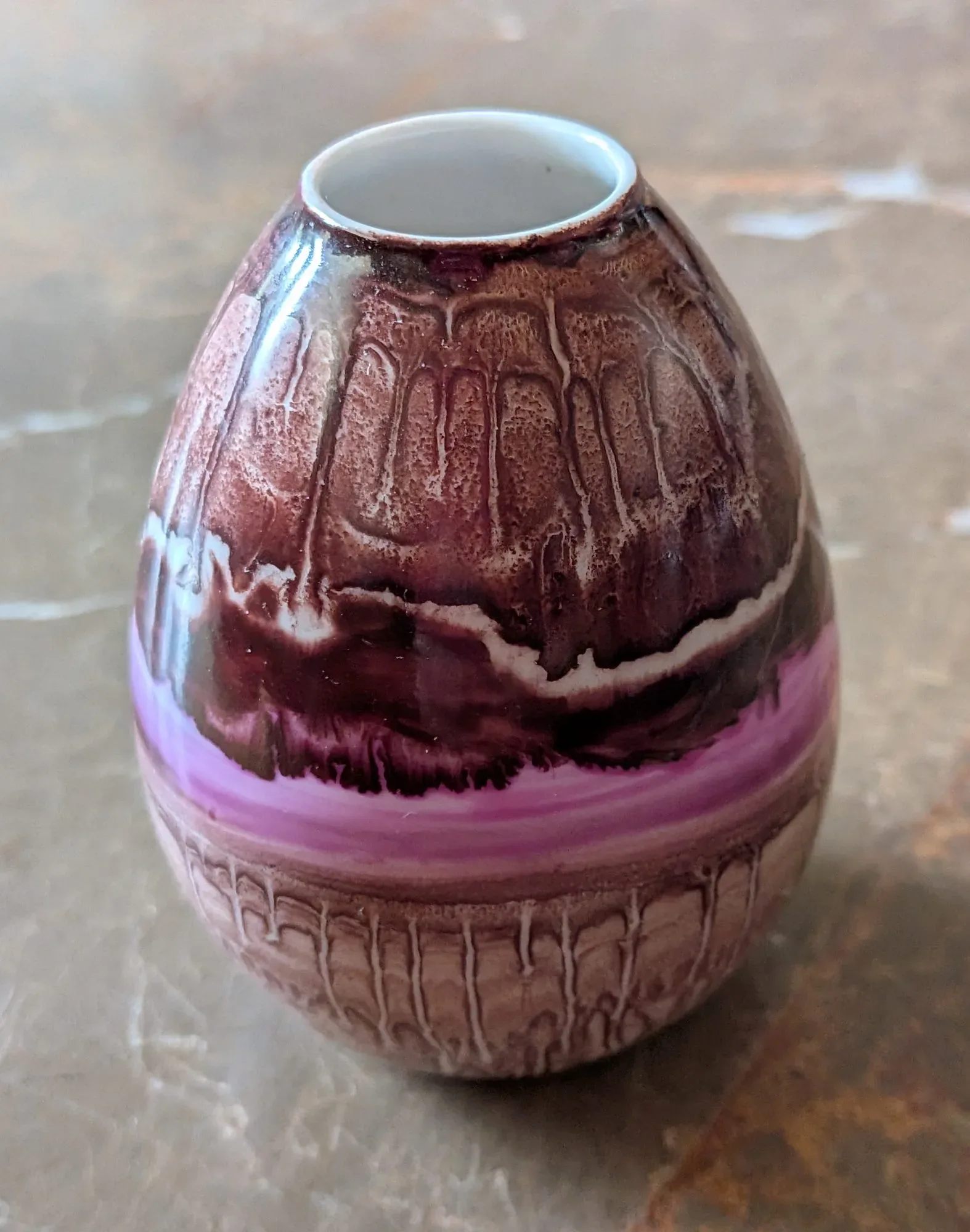 Unique Heinrich Selb Bavaria Mini Vase - Artistic Glaze - Image 6