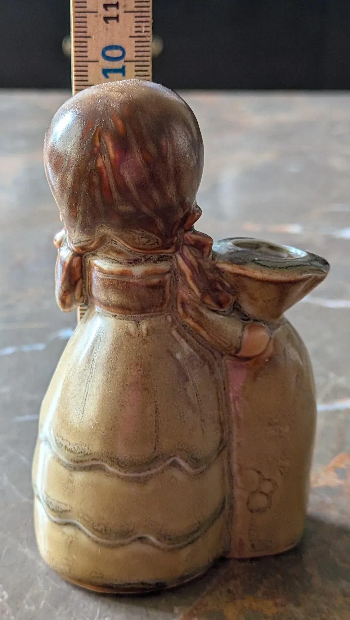 Retro Ceramic Figurine Girl with Holder - Image 6