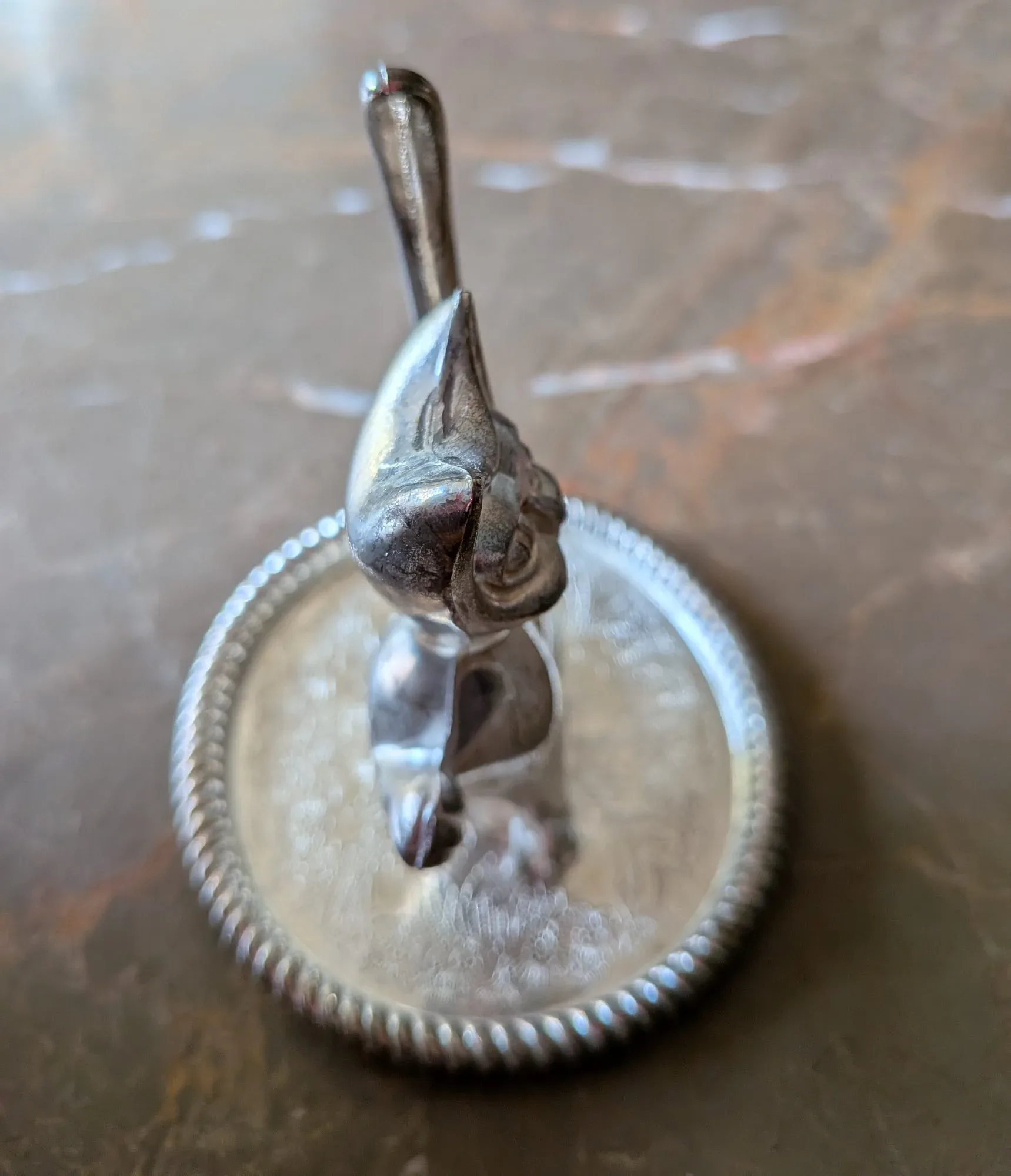 Vintage Silverpläterad Katteringhållare – Made in Hong Kong - Bild 4