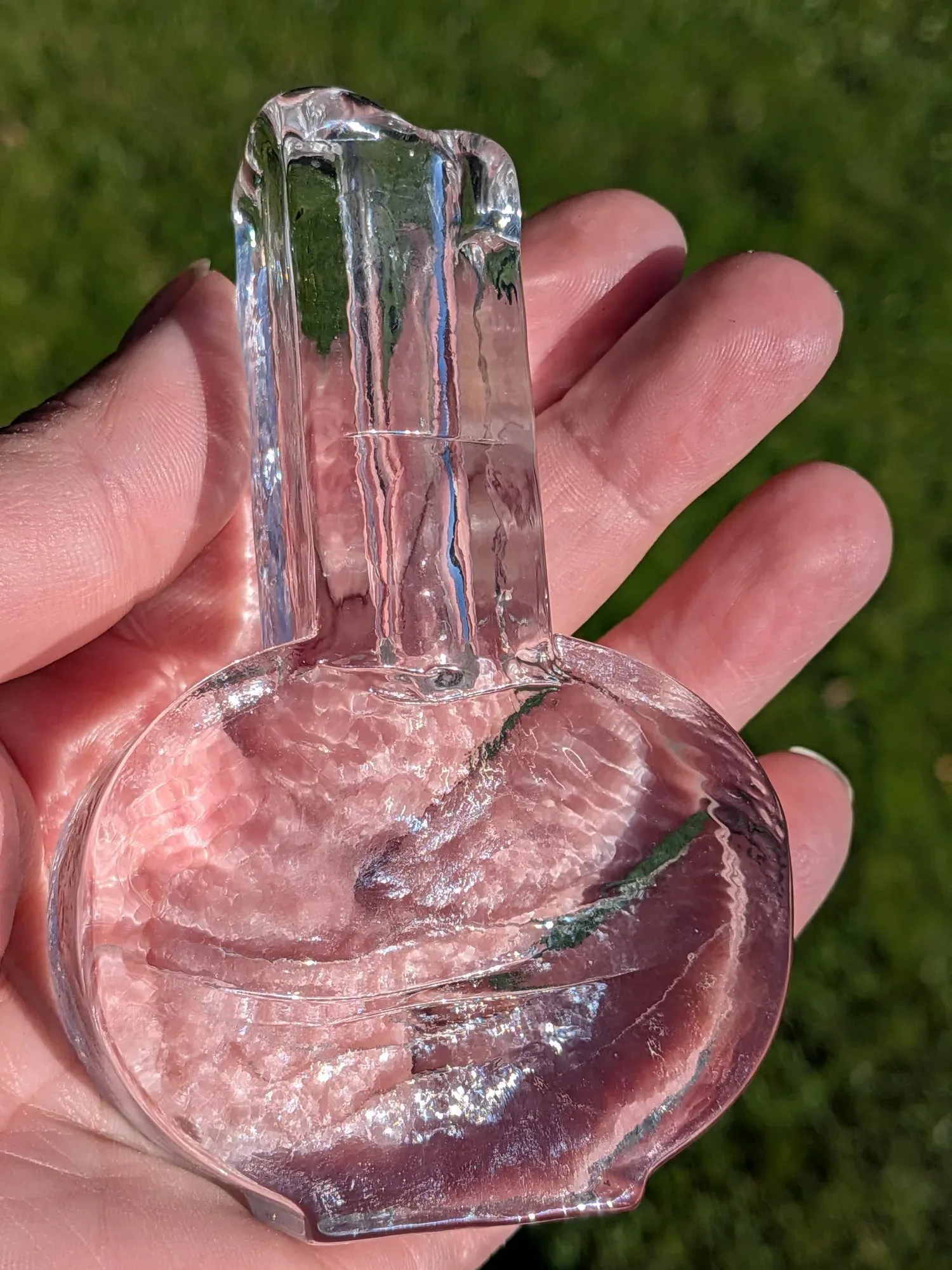 Vintage Glasljusstake – Unik Isglas Design - Bild 4