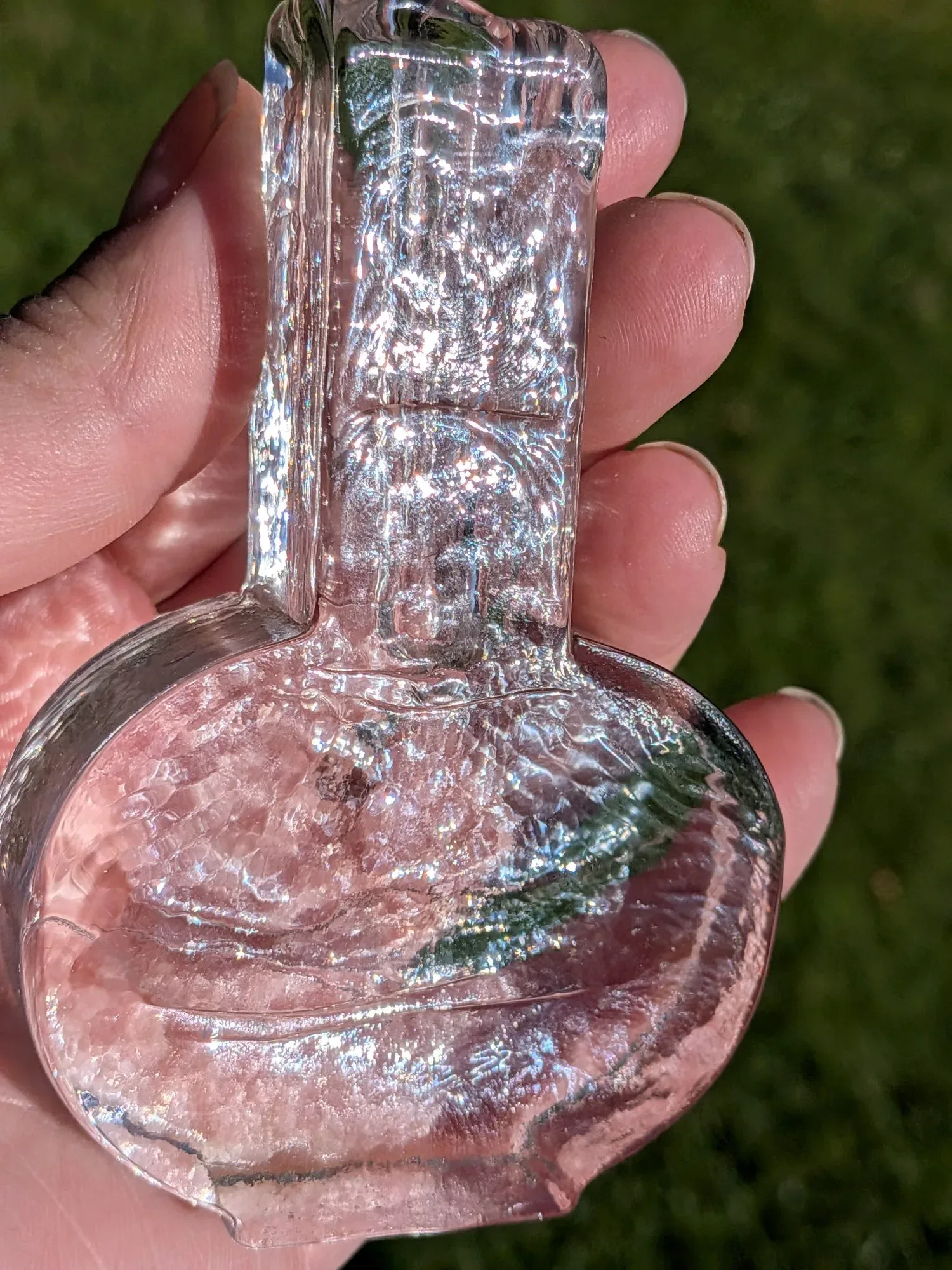Vintage Glasljusstake – Unik Isglas Design - Bild 3