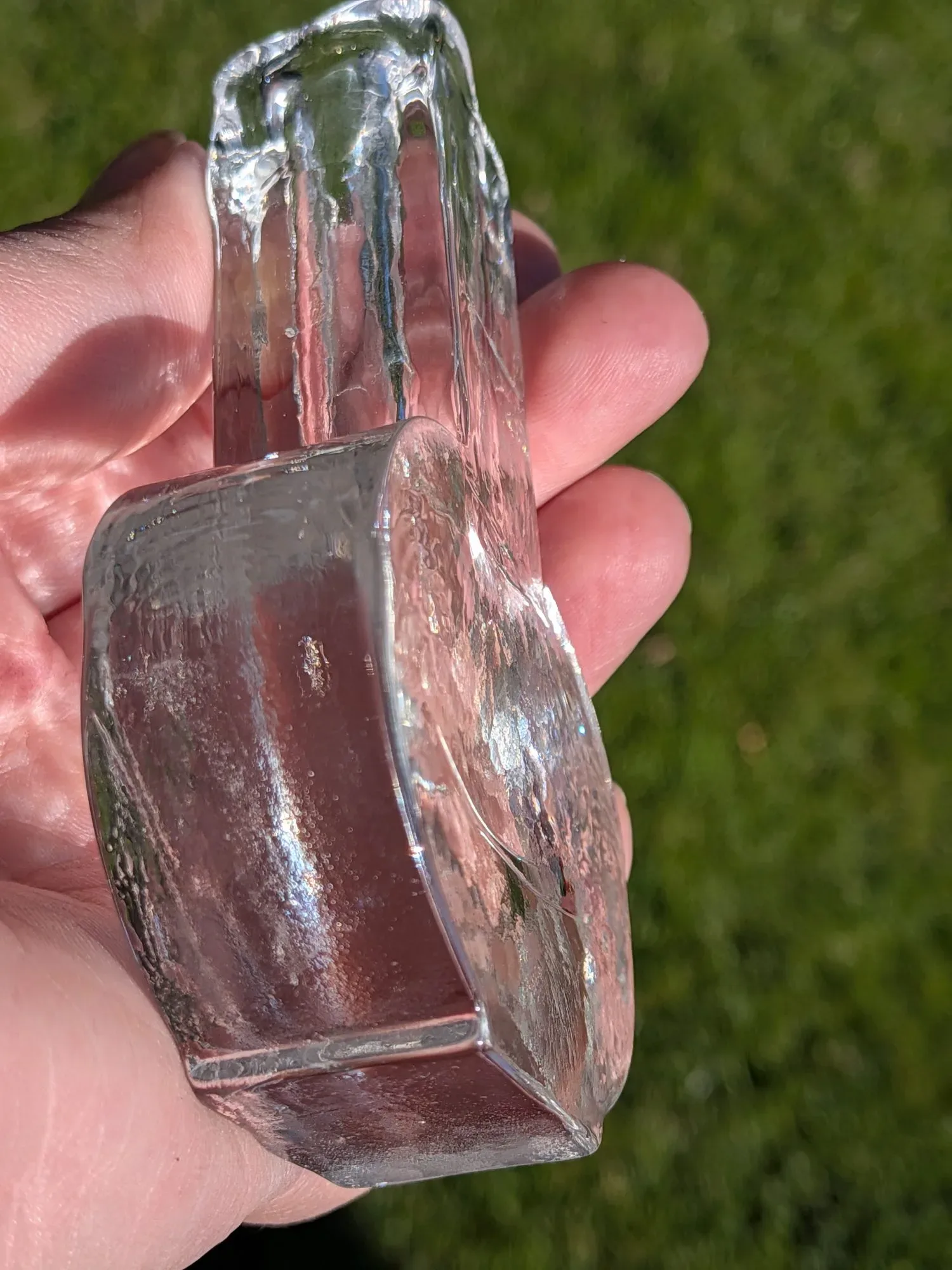 Vintage Glasljusstake – Unik Isglas Design - Bild 2