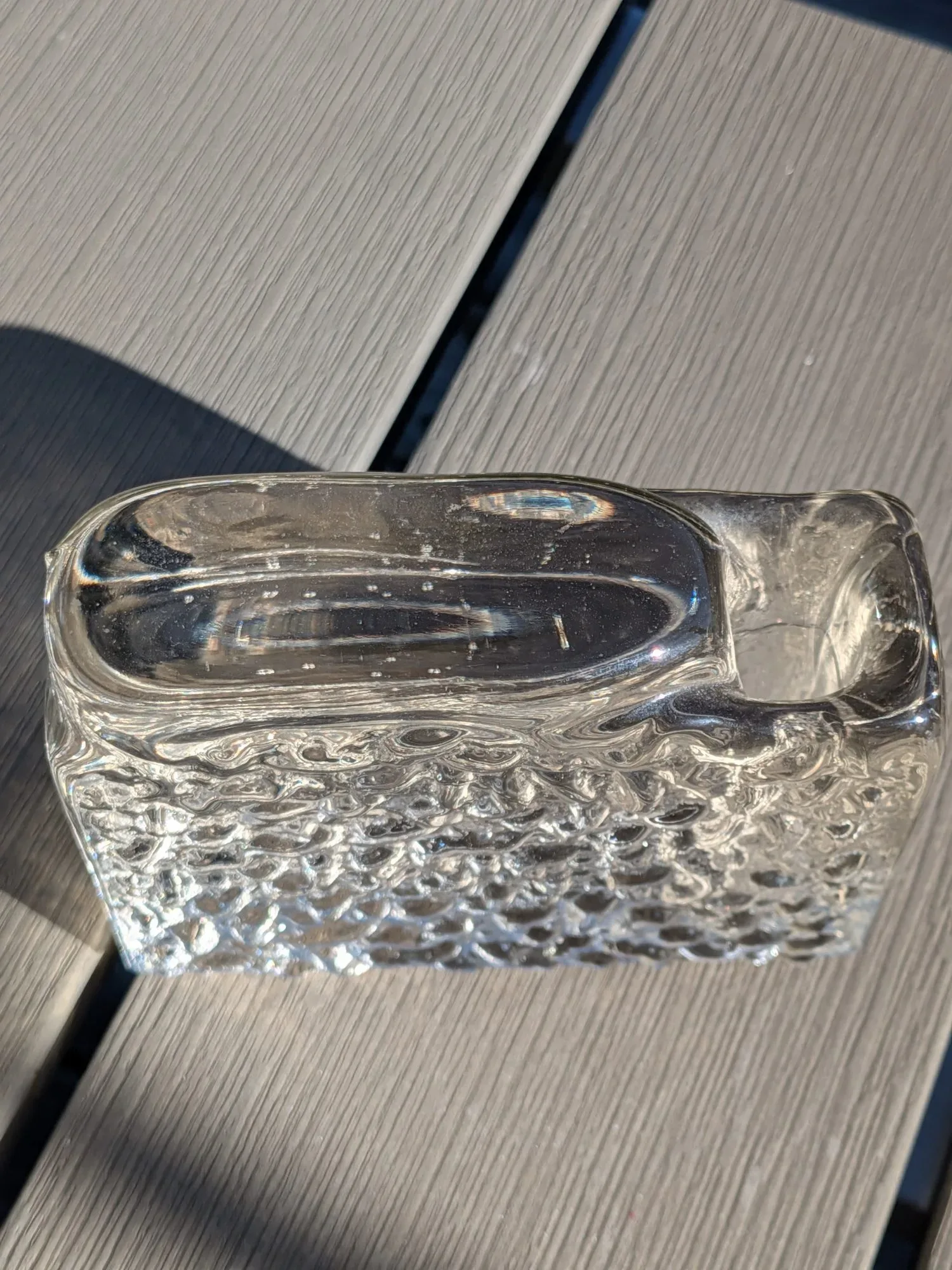 Vintage Glasvas 'Isblock' med Unik Textur - Bild 7