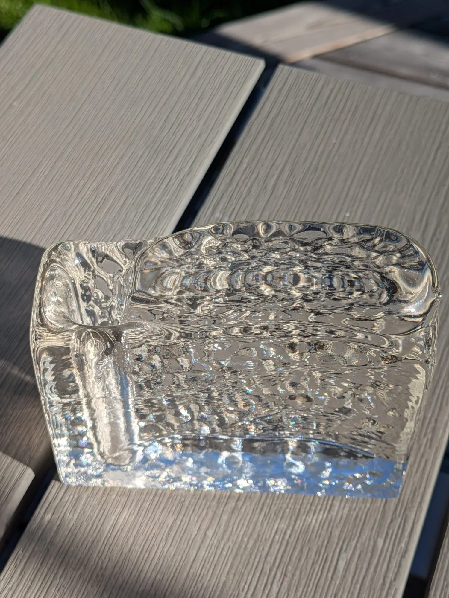 Vintage Glasvas 'Isblock' med Unik Textur - Bild 6