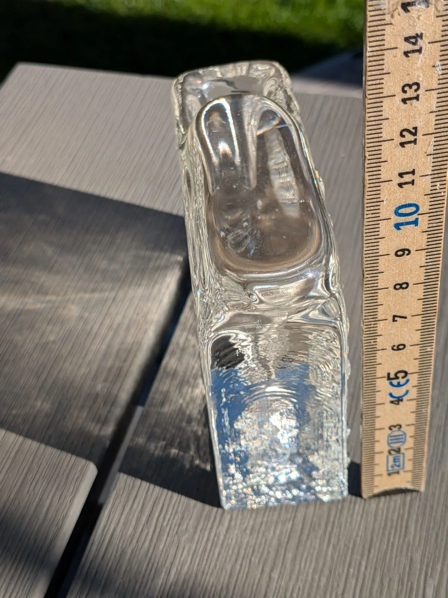 Vintage Glasvas 'Isblock' med Unik Textur - Bild 3