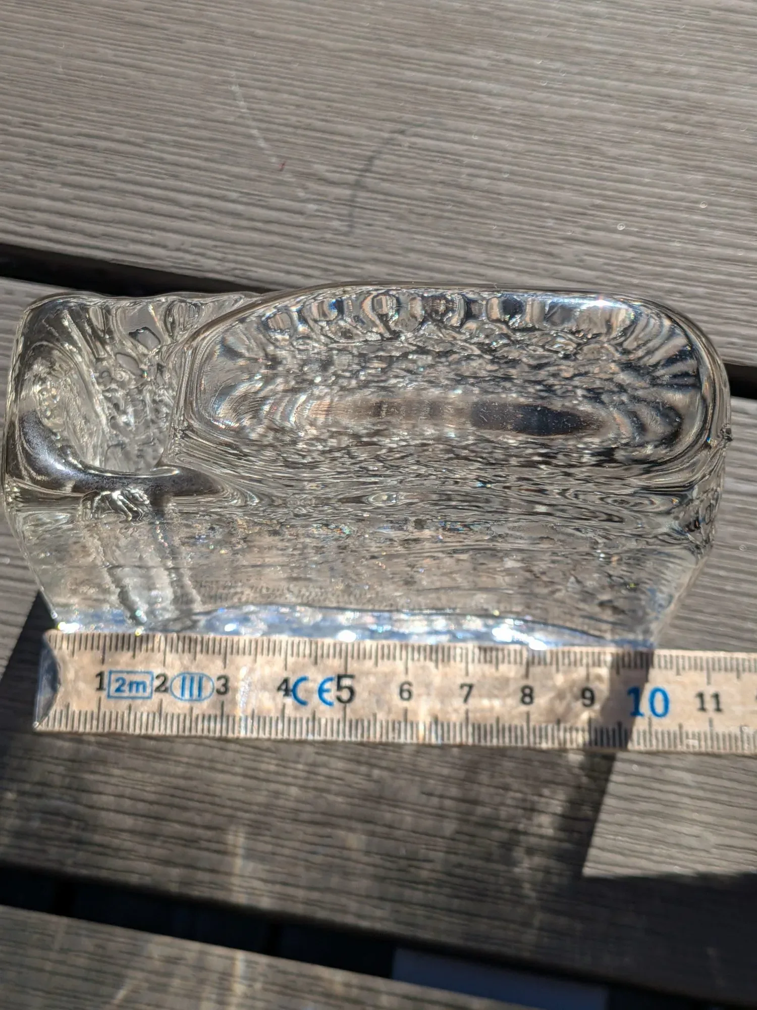Vintage Glasvas 'Isblock' med Unik Textur - Bild 2