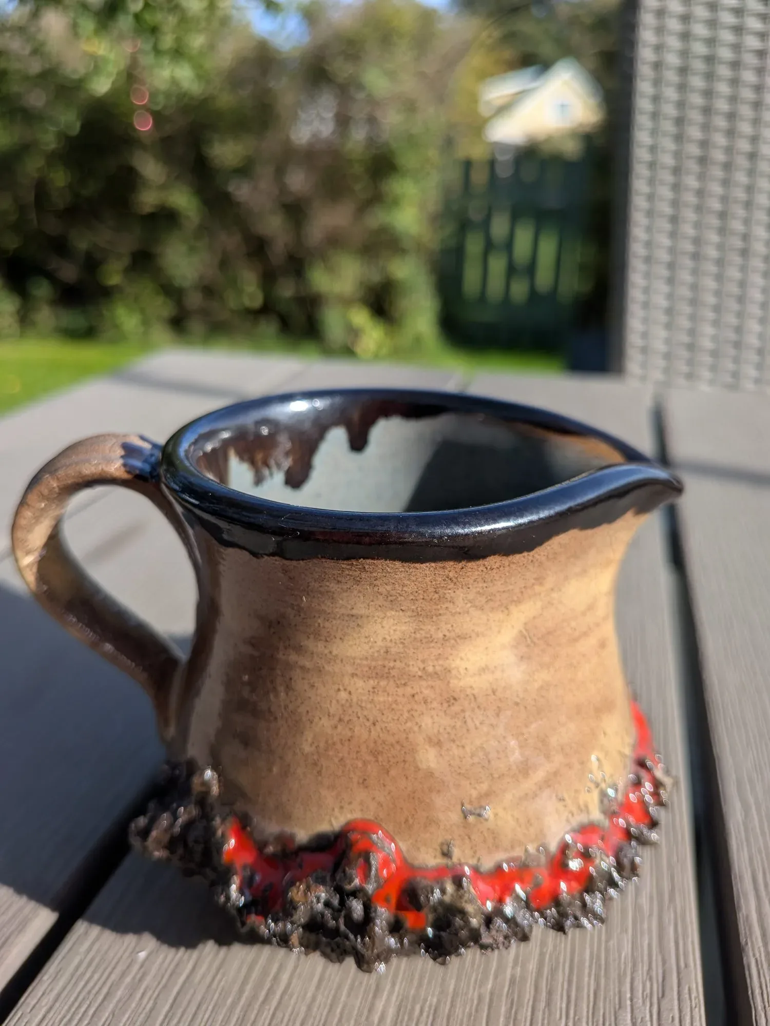 Unik Vintage Keramikbringare med Lavaglasyr - Bild 2