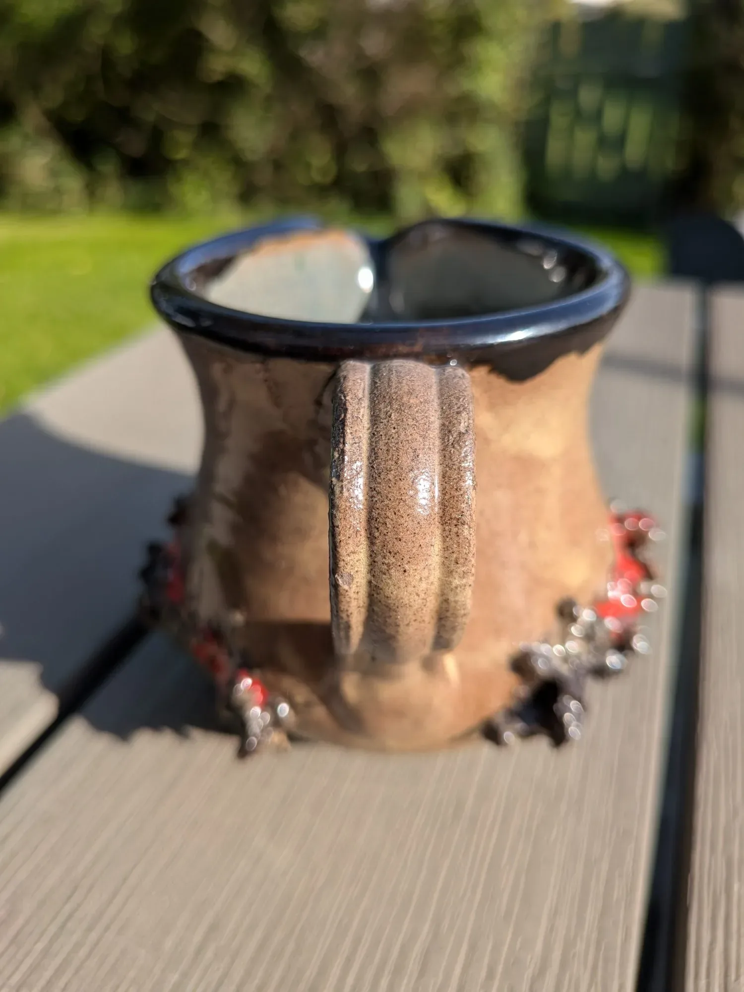 Unik Vintage Keramikbringare med Lavaglasyr - Bild 3