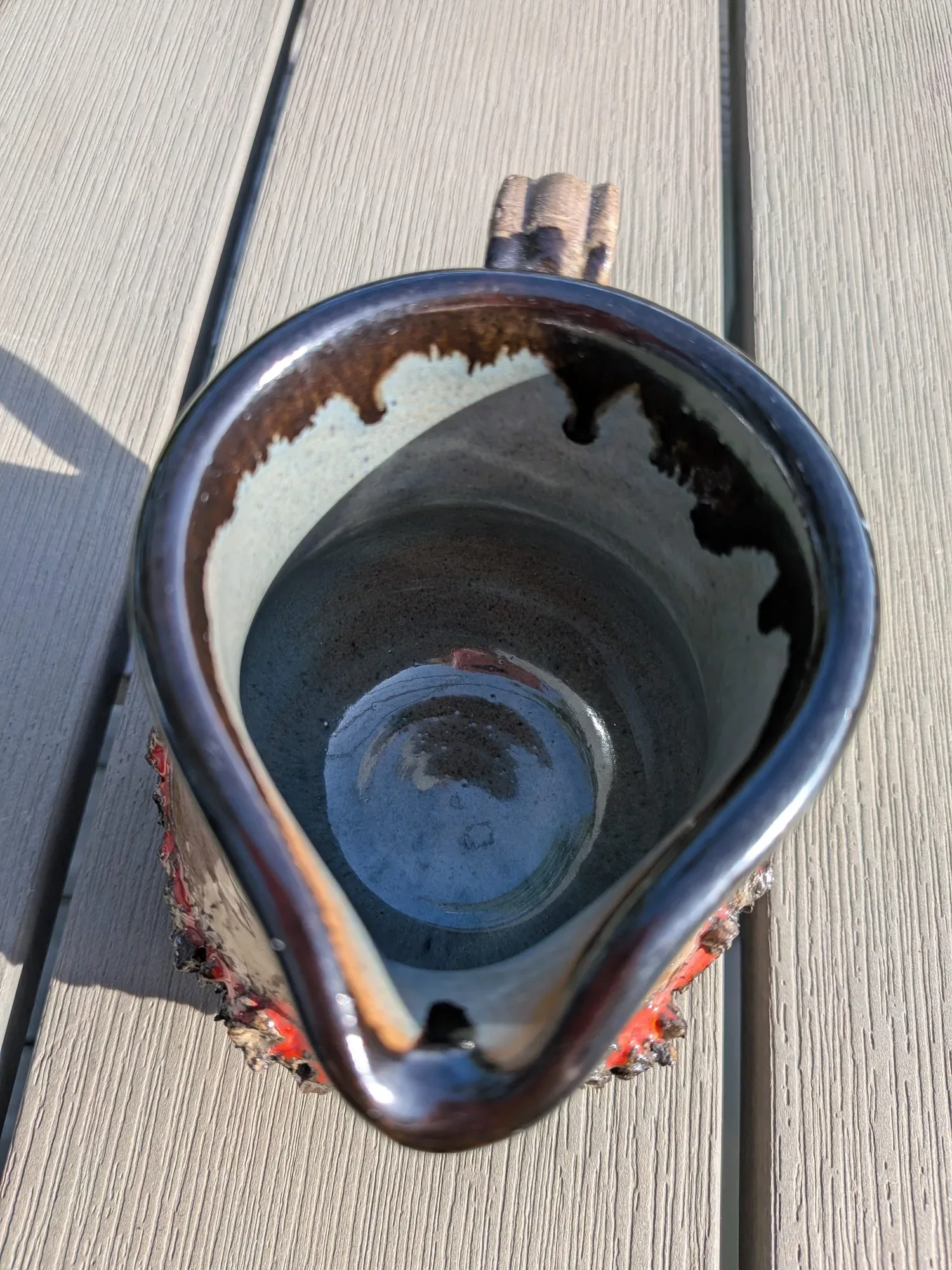 Unik Vintage Keramikbringare med Lavaglasyr - Bild 4
