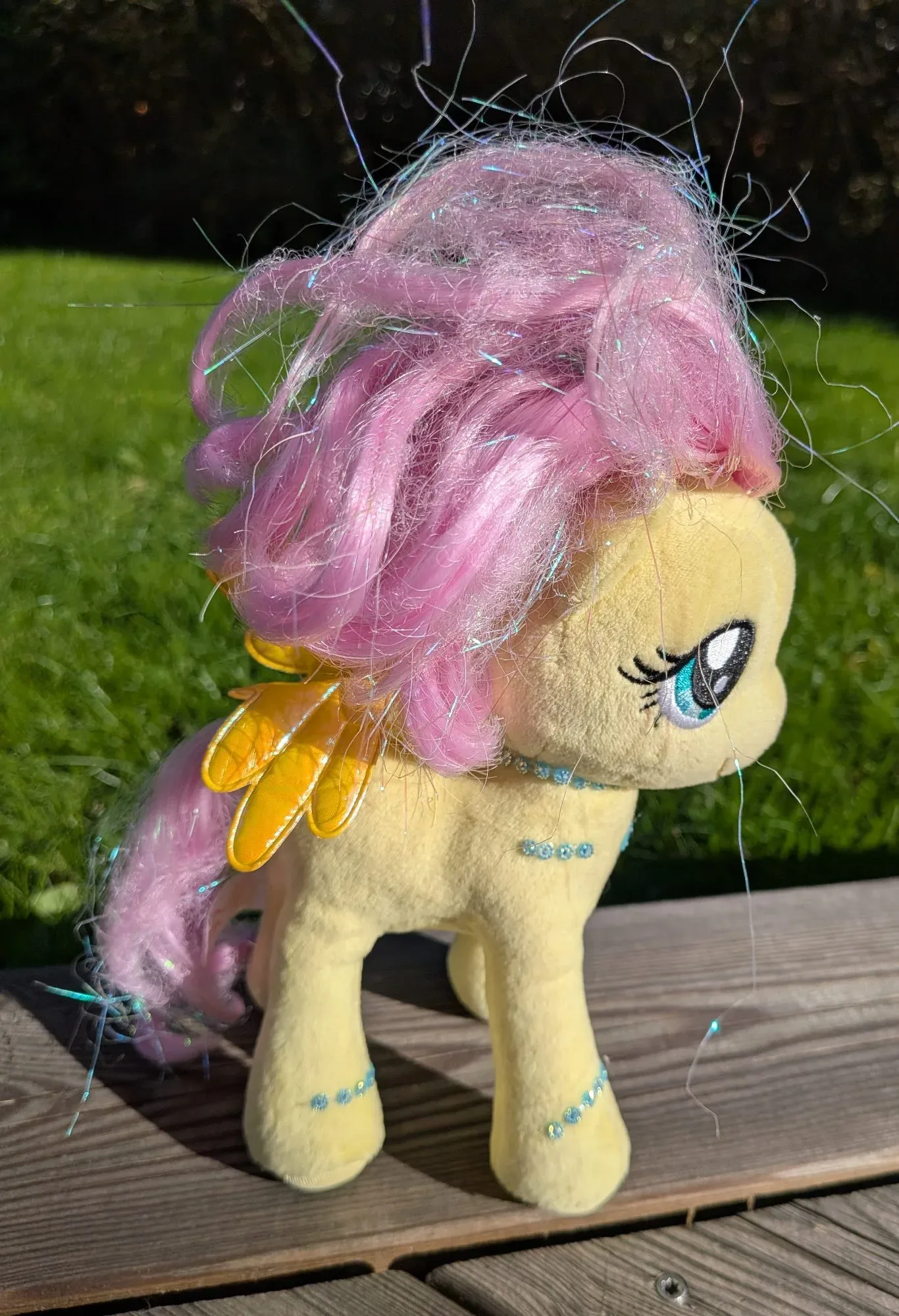 My Little Pony Fluttershy Plush – Glittery & Yellow