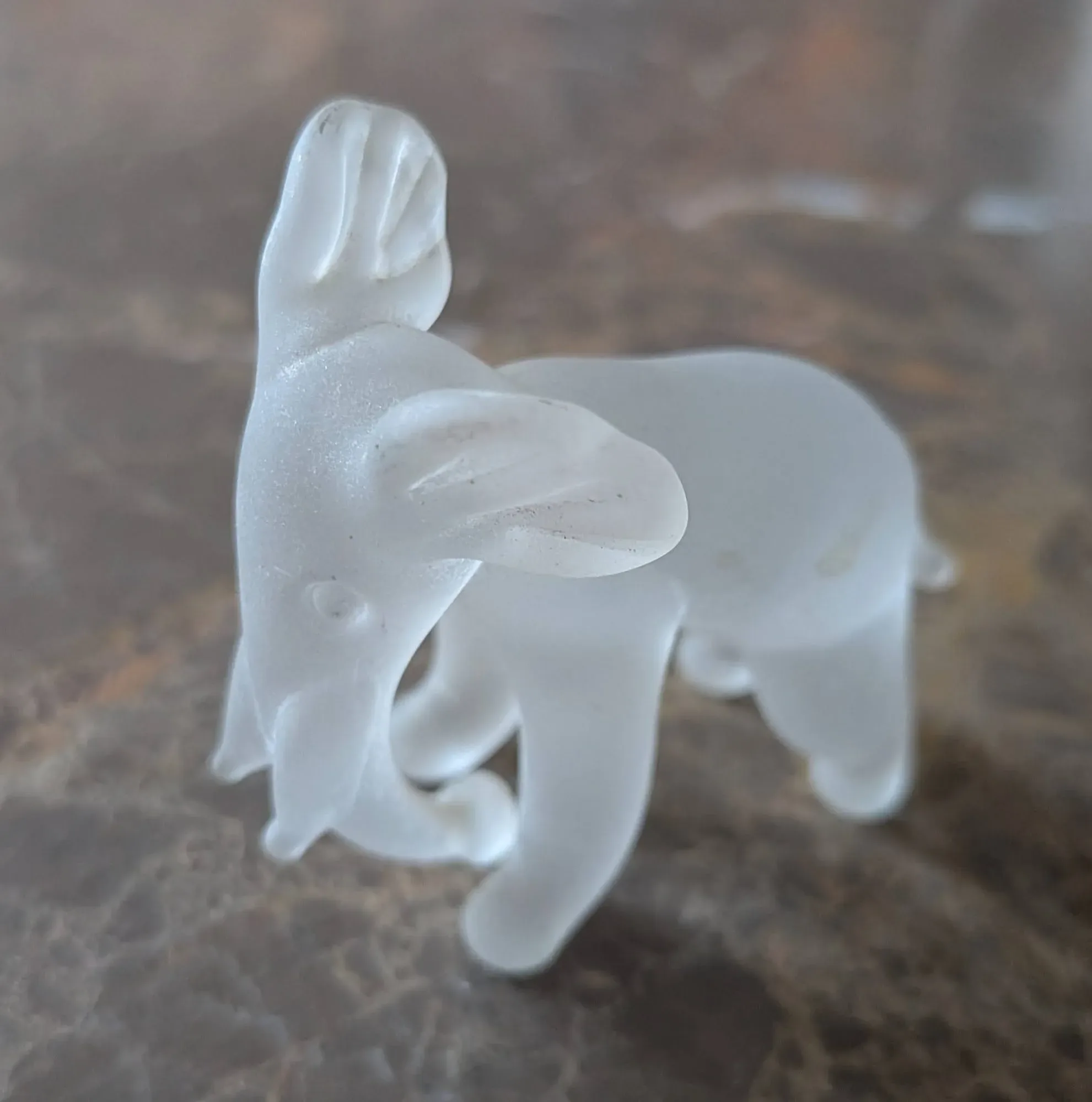 Frostat Glas Elefantfigur – Charmig Vintage Prydnad - Bild 6