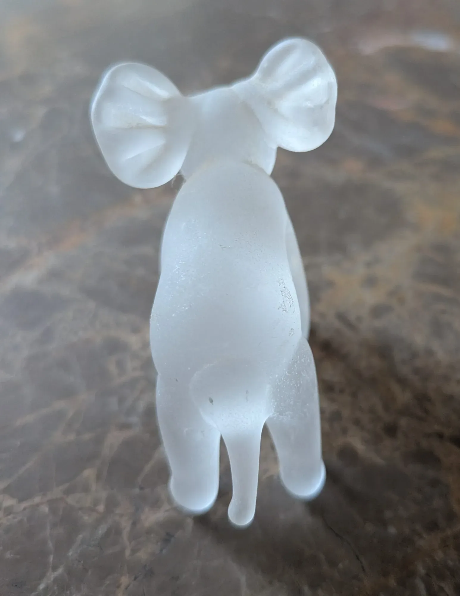 Frostat Glas Elefantfigur – Charmig Vintage Prydnad - Bild 5