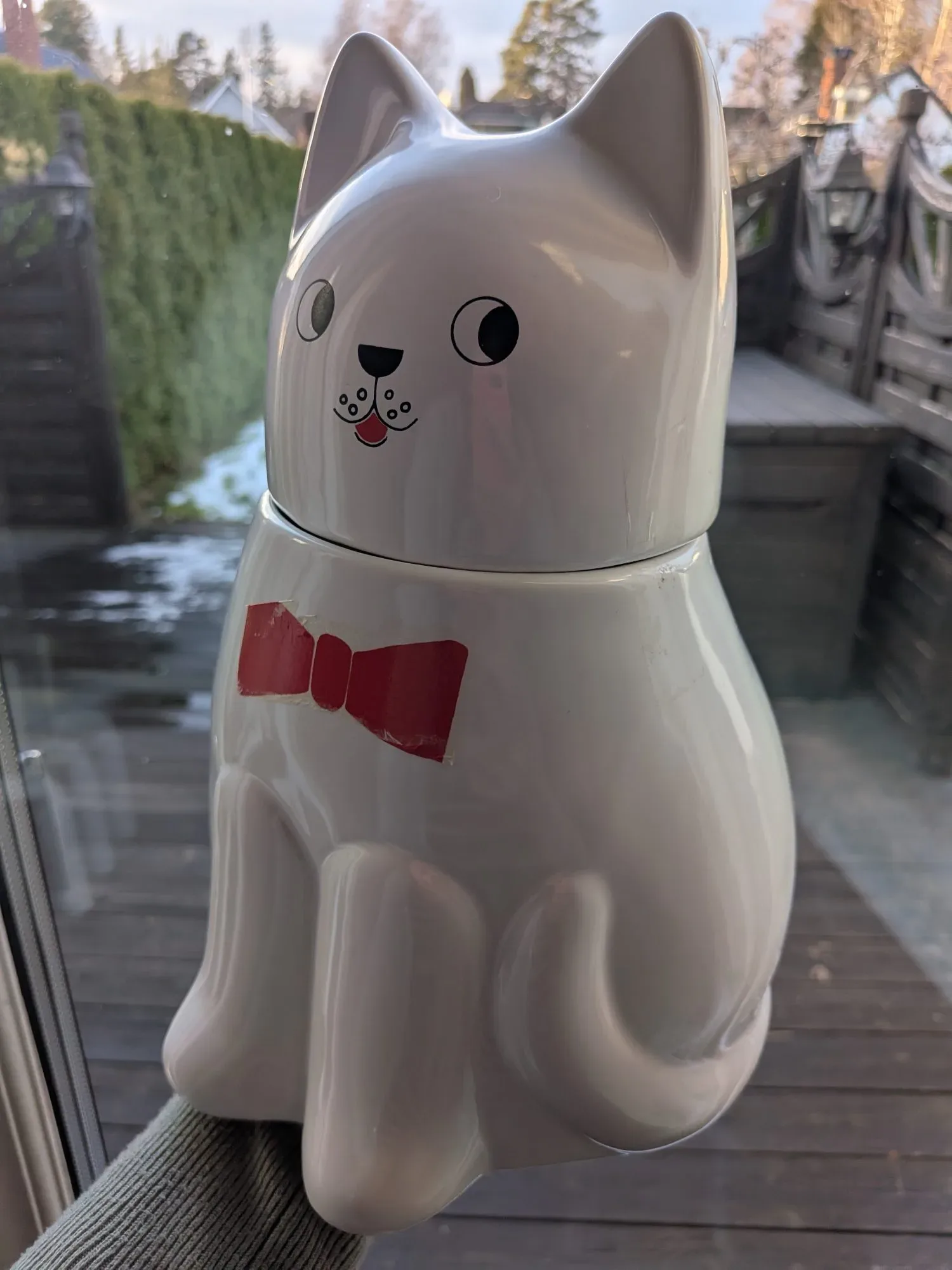 Charmig Keramikburk Katt med Fluga - Bild 8