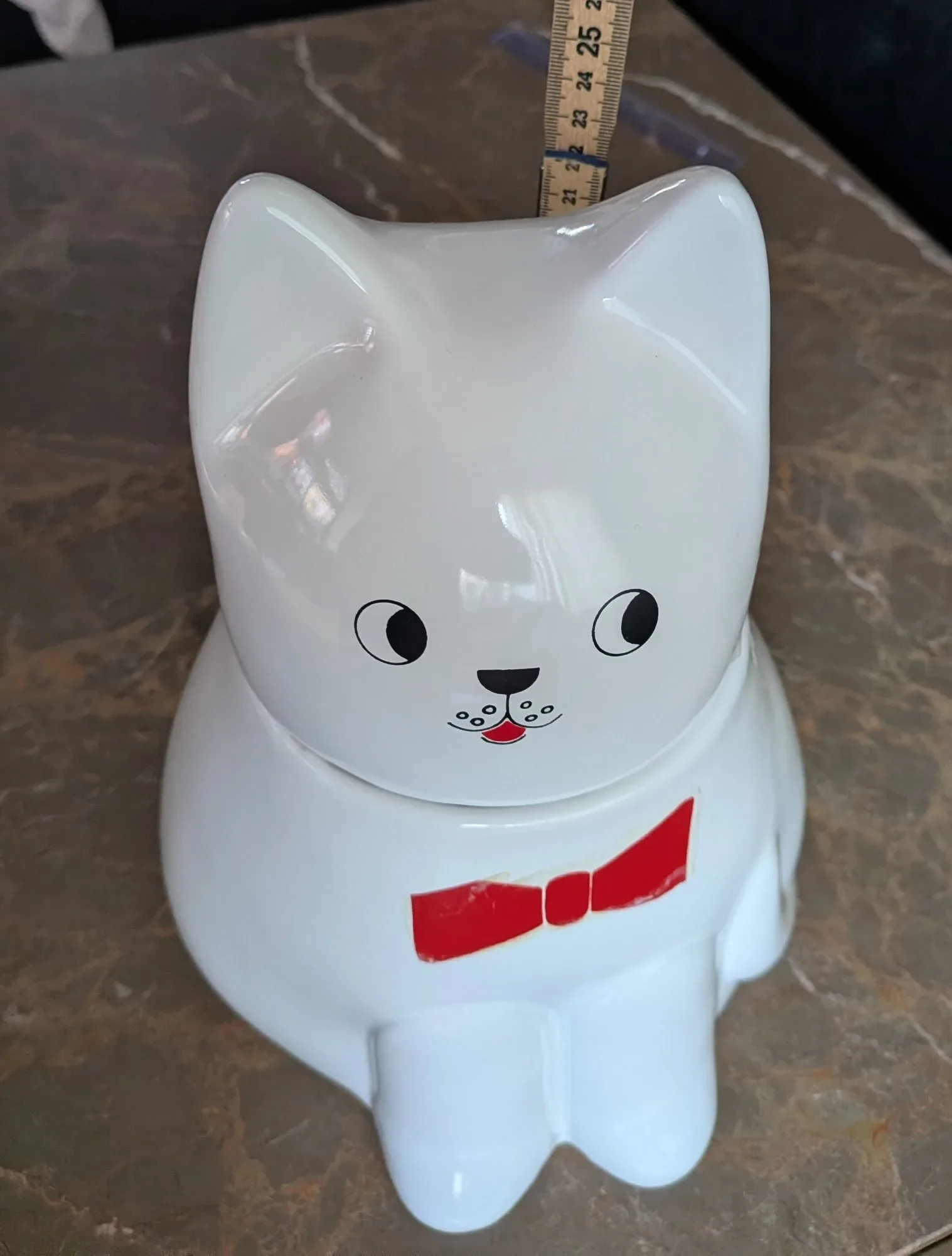 Charmig Keramikburk Katt med Fluga - Bild 2