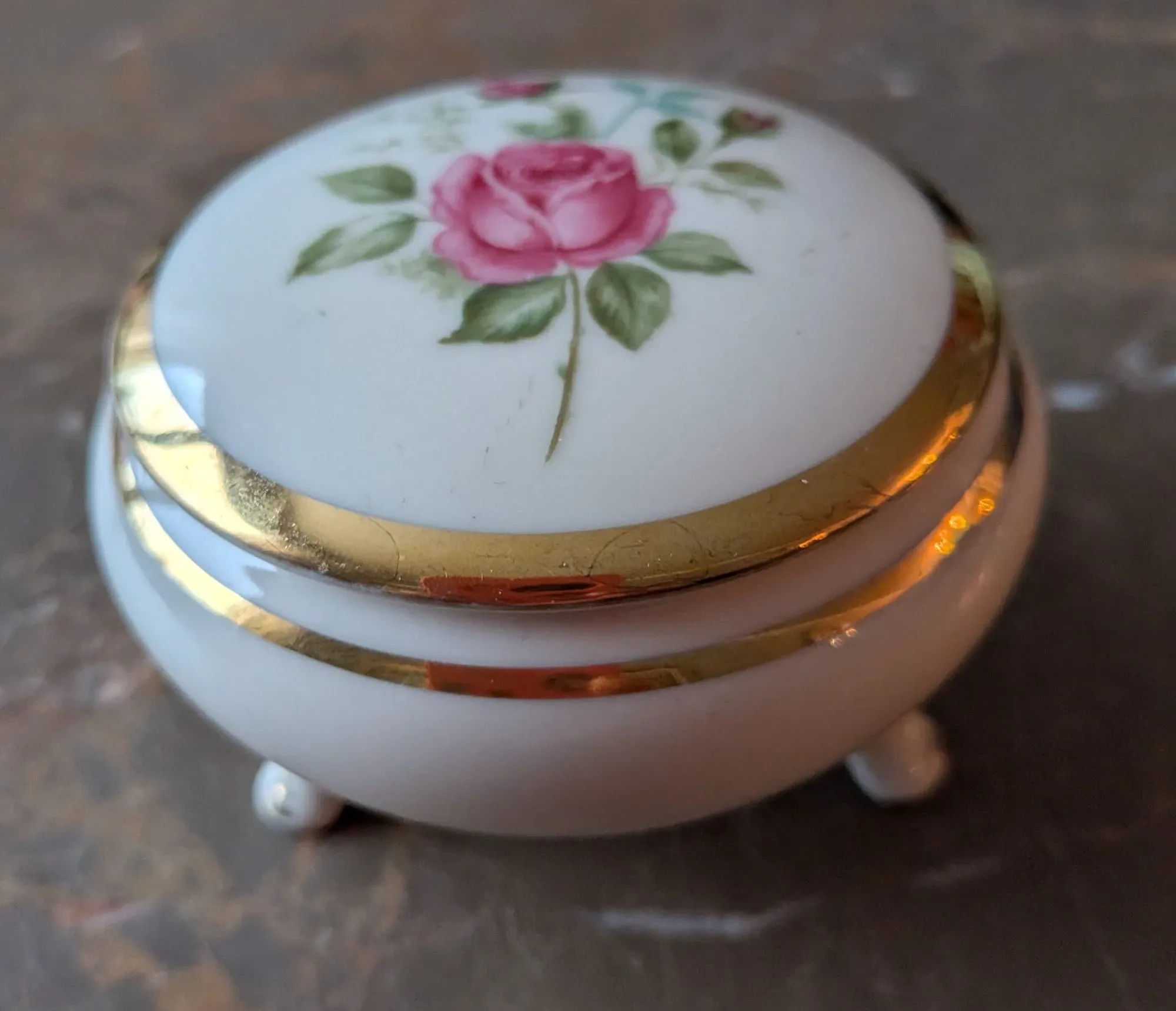 Charmigt Smyckeskrin Royal Porzellan Bavaria med Rosdekor - Bild 8