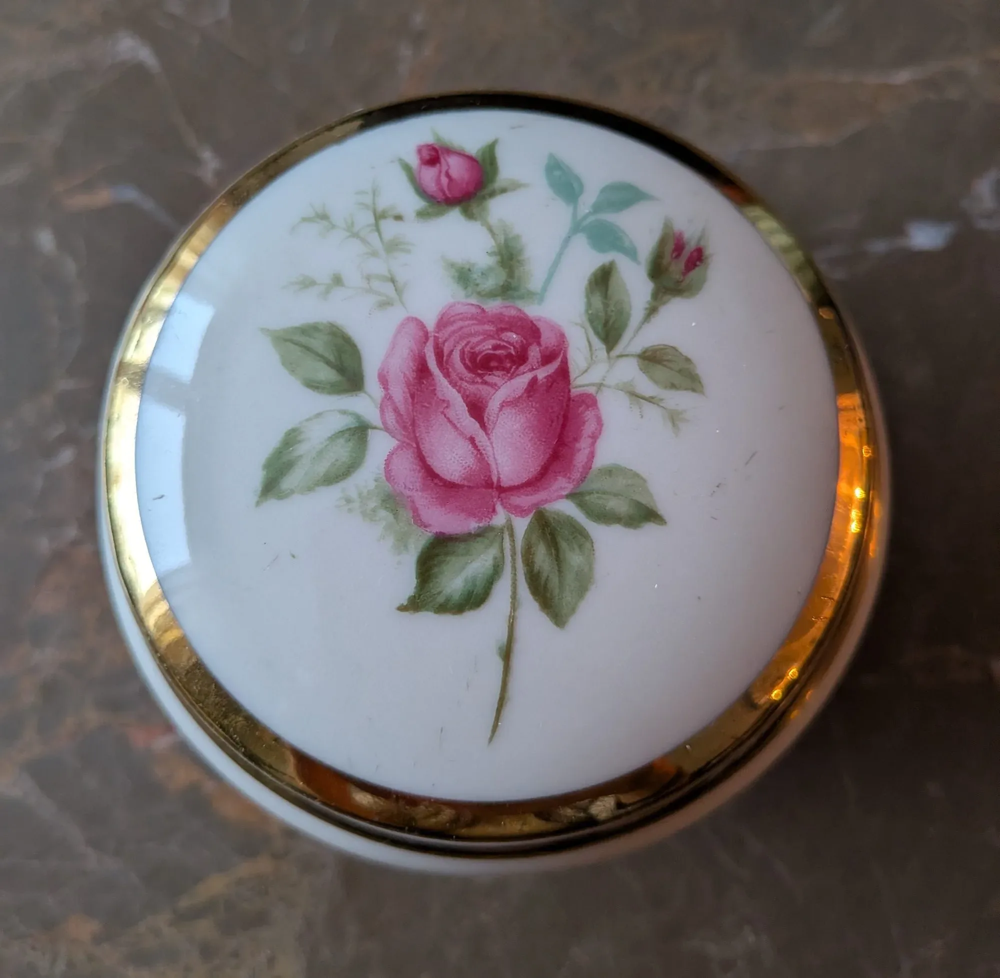 Charmigt Smyckeskrin Royal Porzellan Bavaria med Rosdekor - Bild 7