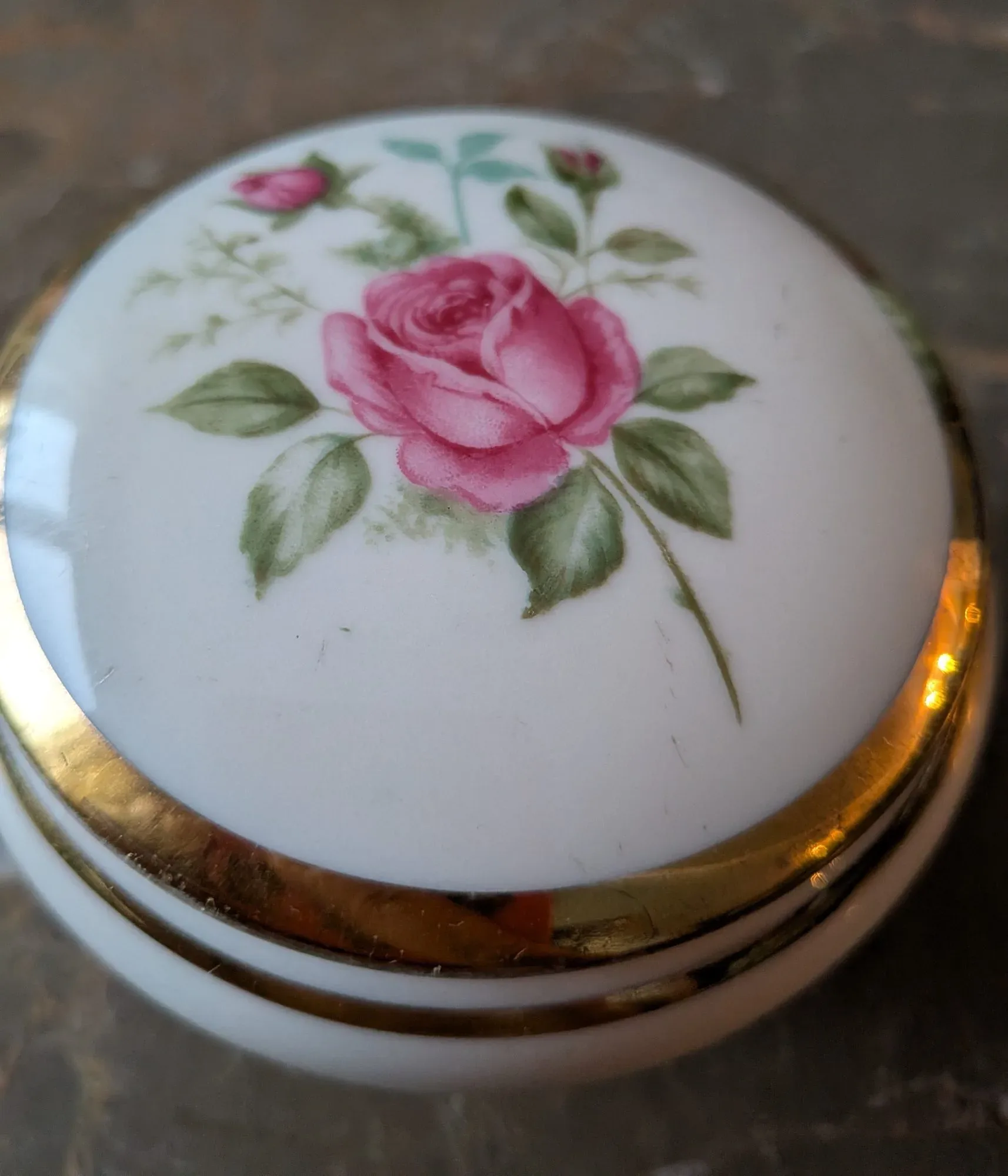 Charmigt Smyckeskrin Royal Porzellan Bavaria med Rosdekor - Bild 3