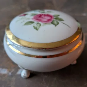 Charmigt Smyckeskrin Royal Porzellan Bavaria med Rosdekor